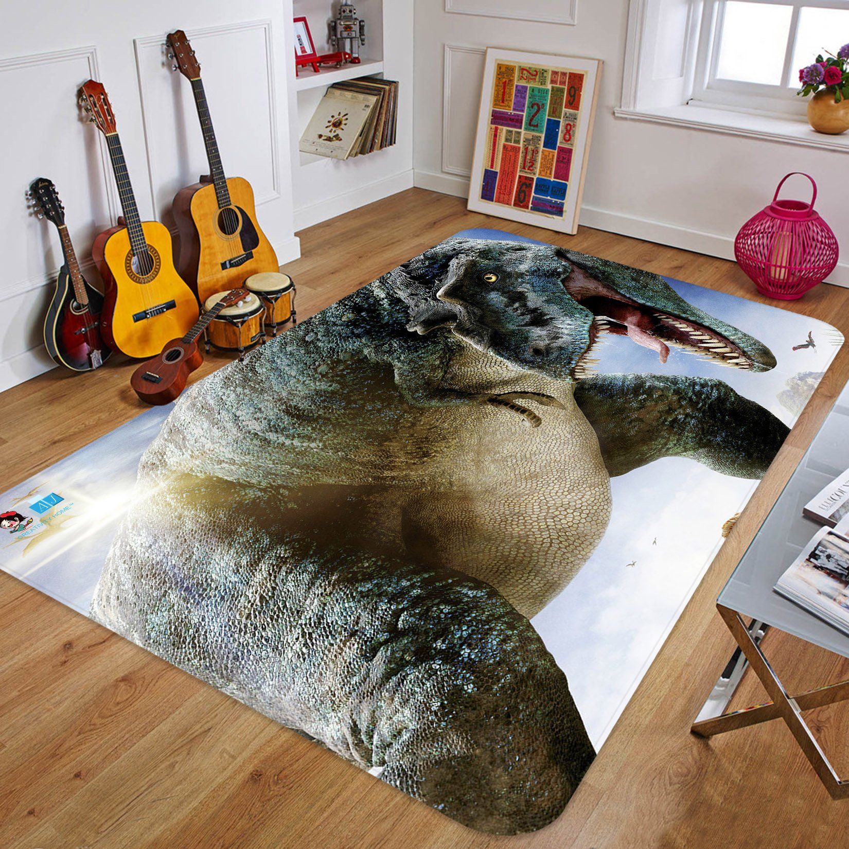 3D Sunlight Tall Dinosaur 29 Non Slip Rug Mat Mat AJ Creativity Home