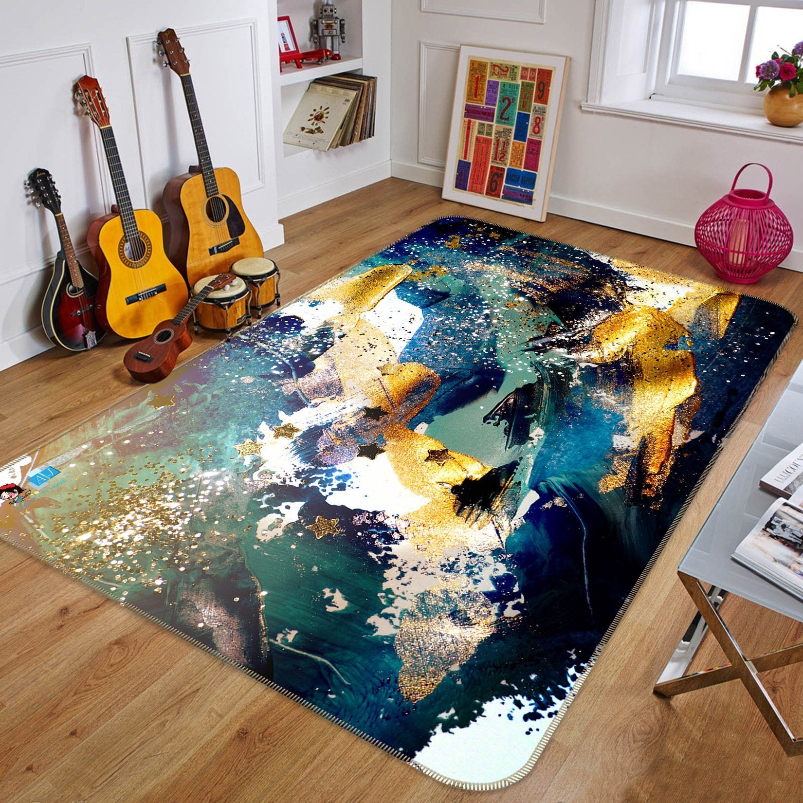 3D Blackish Green Pattern 4839 Non Slip Rug Mat Mat AJ Creativity Home