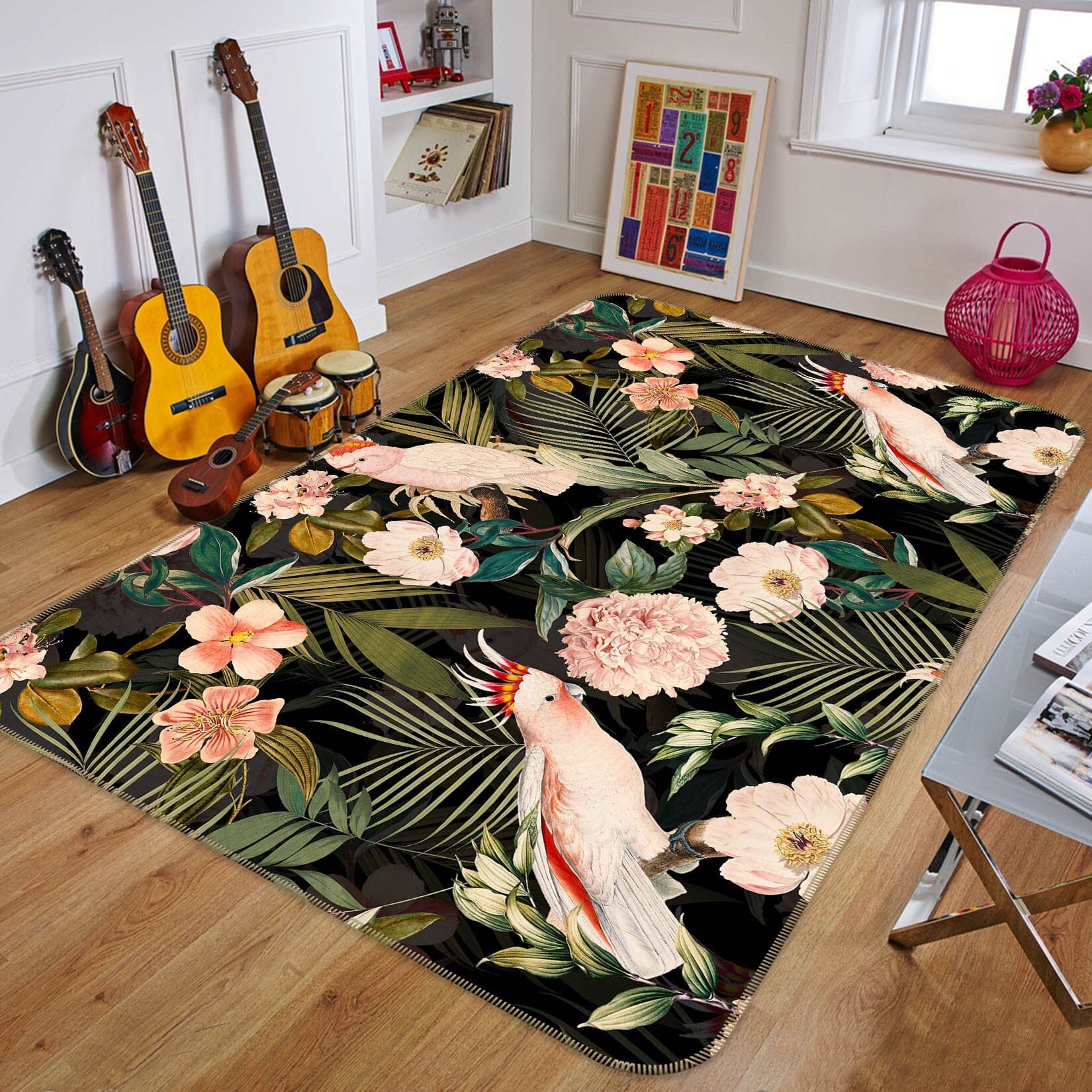 3D Flowers Birds 128 Uta Naumann Rug Non Slip Rug Mat Mat AJ Creativity Home