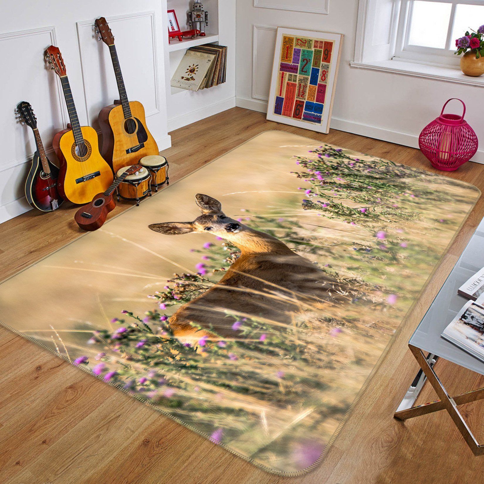 3D Fawn 624 Animal Non Slip Rug Mat Mat AJ Creativity Home