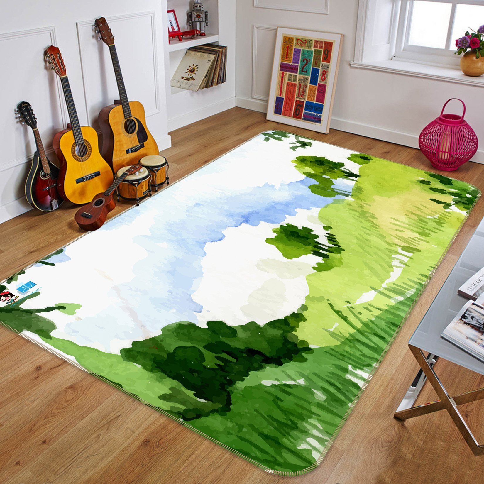 3D Painting Hillside 300 Non Slip Rug Mat Mat AJ Creativity Home