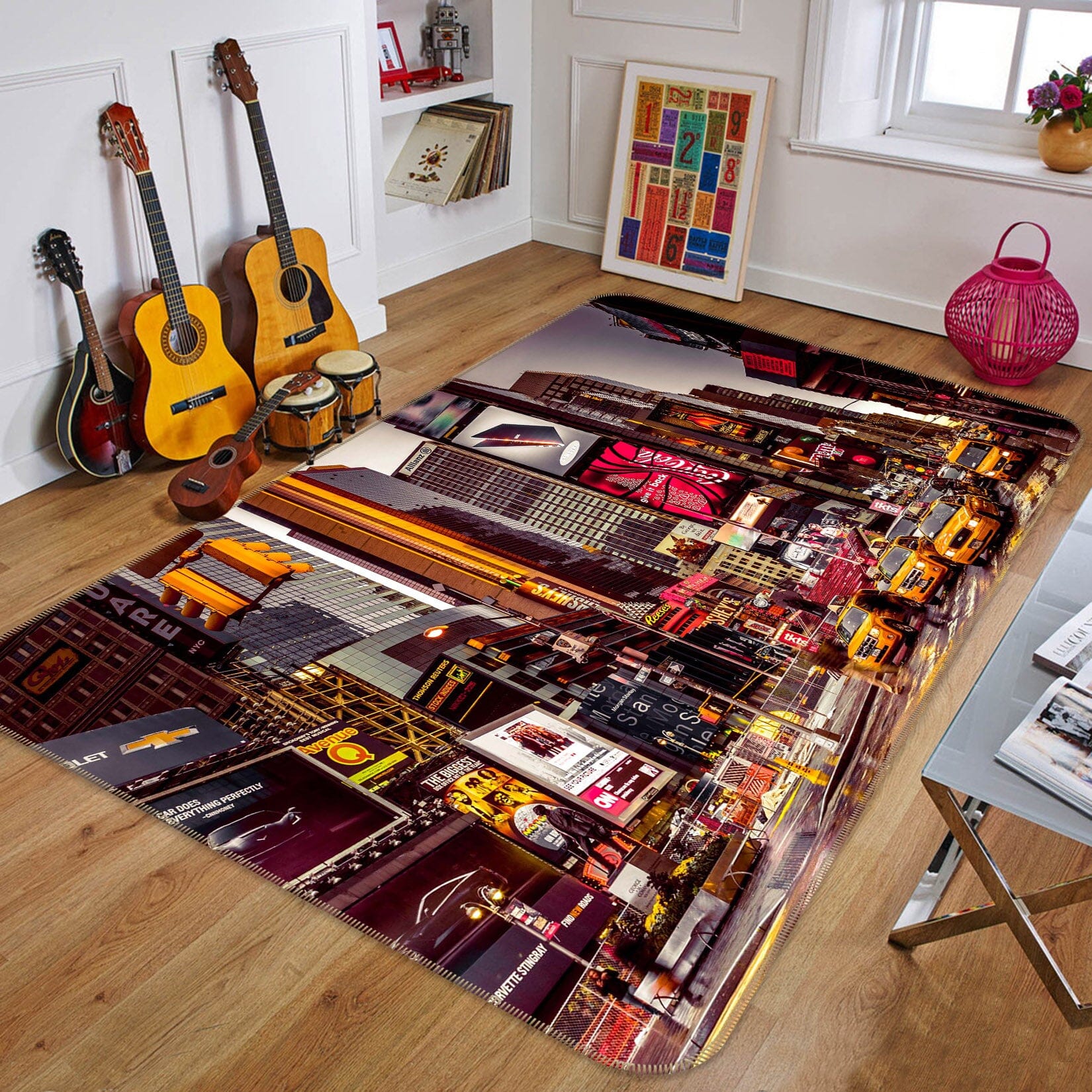 3D New York Lights 1006 Assaf Frank Rug Non Slip Rug Mat Mat AJ Creativity Home