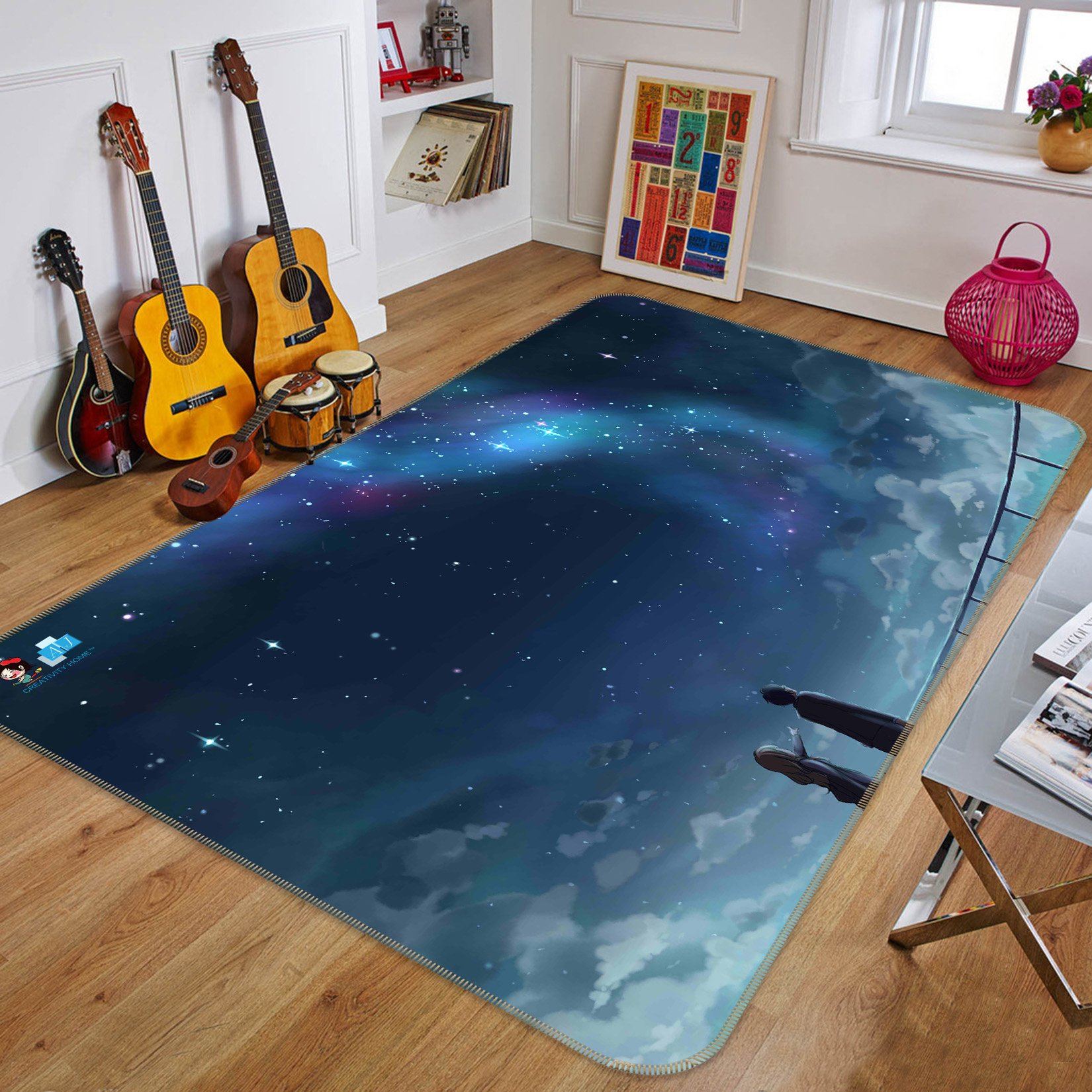 3D Couple Stars 229 Non Slip Rug Mat Mat AJ Creativity Home