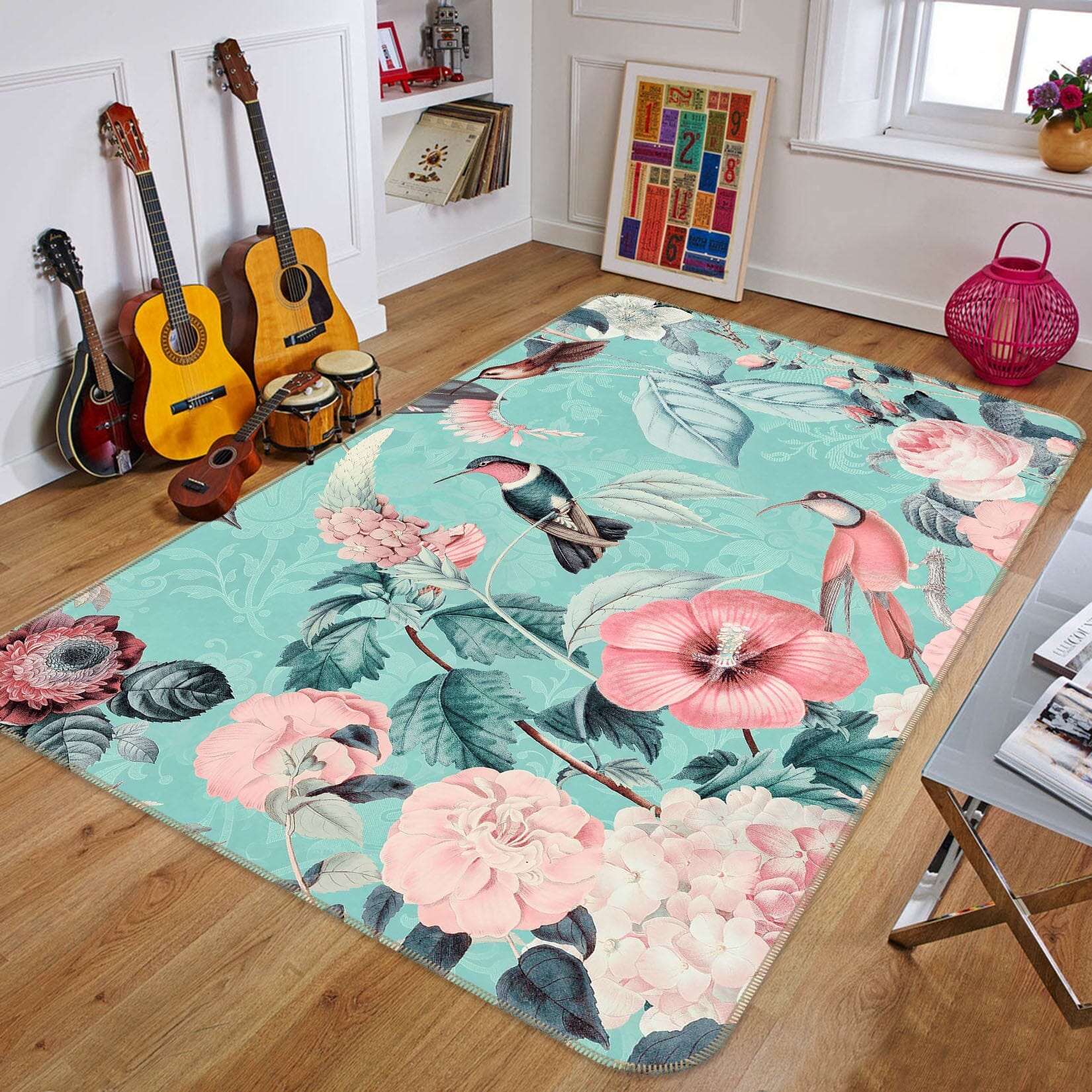 3D Leaf Bird 1025 Andrea haase Rug Non Slip Rug Mat Mat AJ Creativity Home