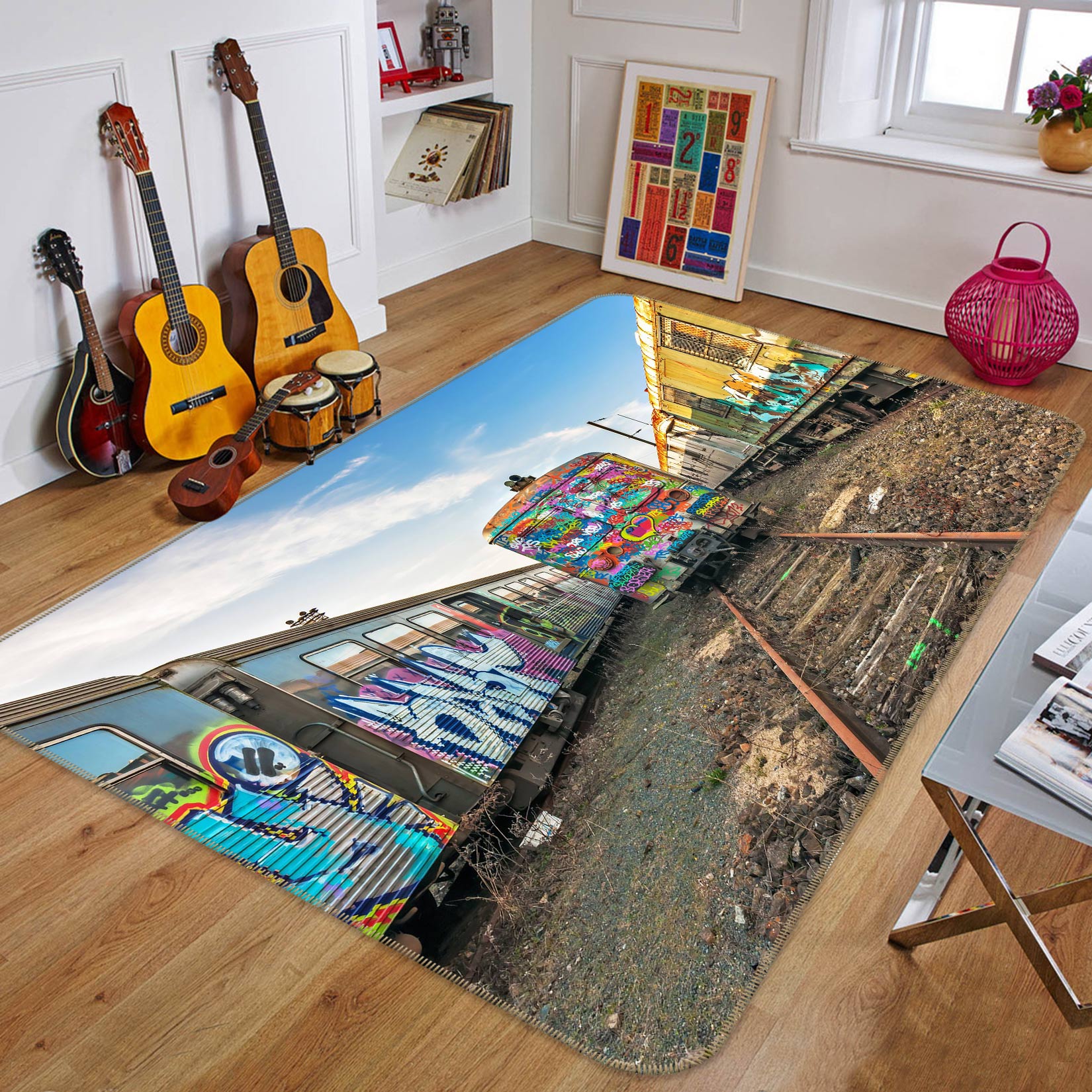 3D Rail Train 67191 Vehicle Non Slip Rug Mat