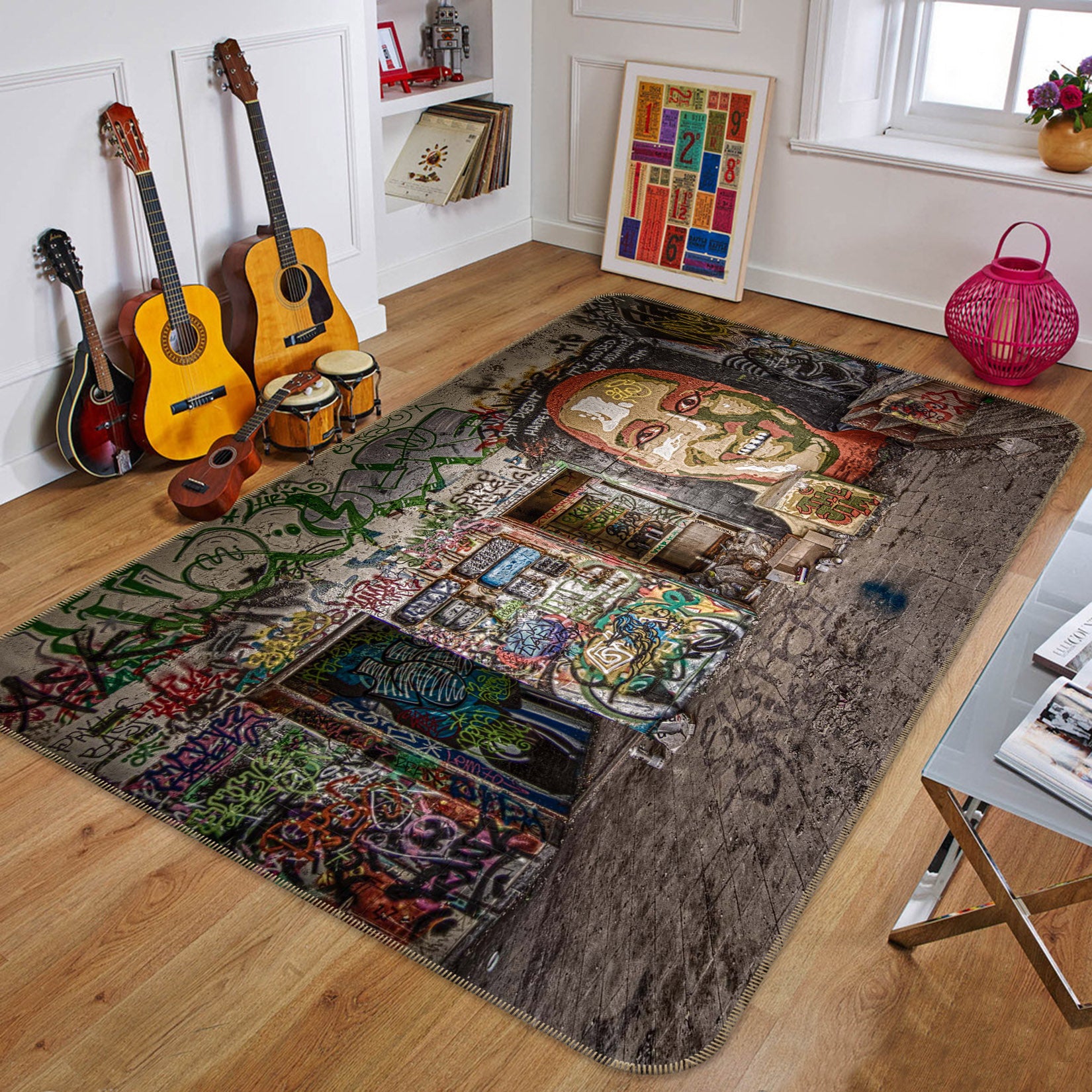 3D Wall Graffiti 65155 Non Slip Rug Mat