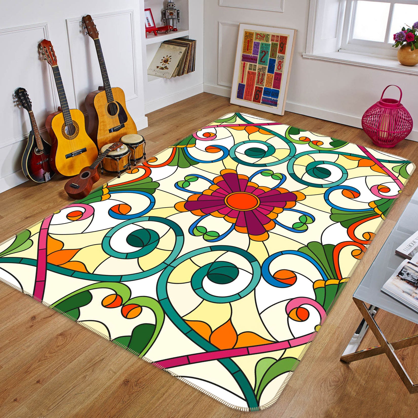 3D Pattern 33103 Non Slip Rug Mat