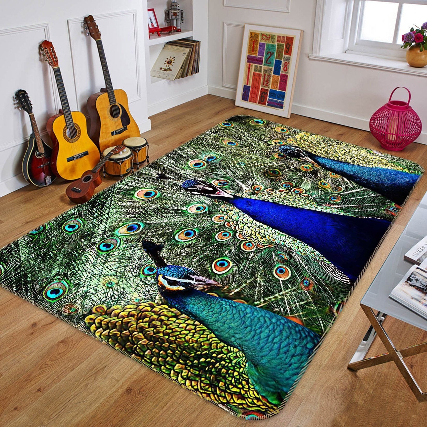 3D Peacock Opening 617 Animal Non Slip Rug Mat Mat AJ Creativity Home