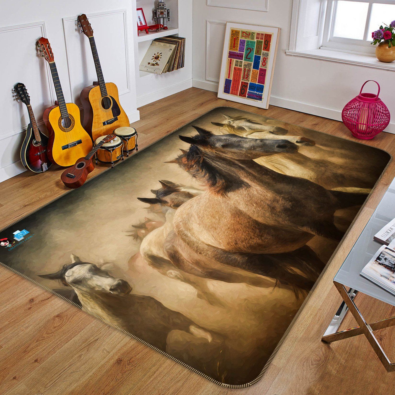 3D Brown Horse 291 Non Slip Rug Mat Mat AJ Creativity Home