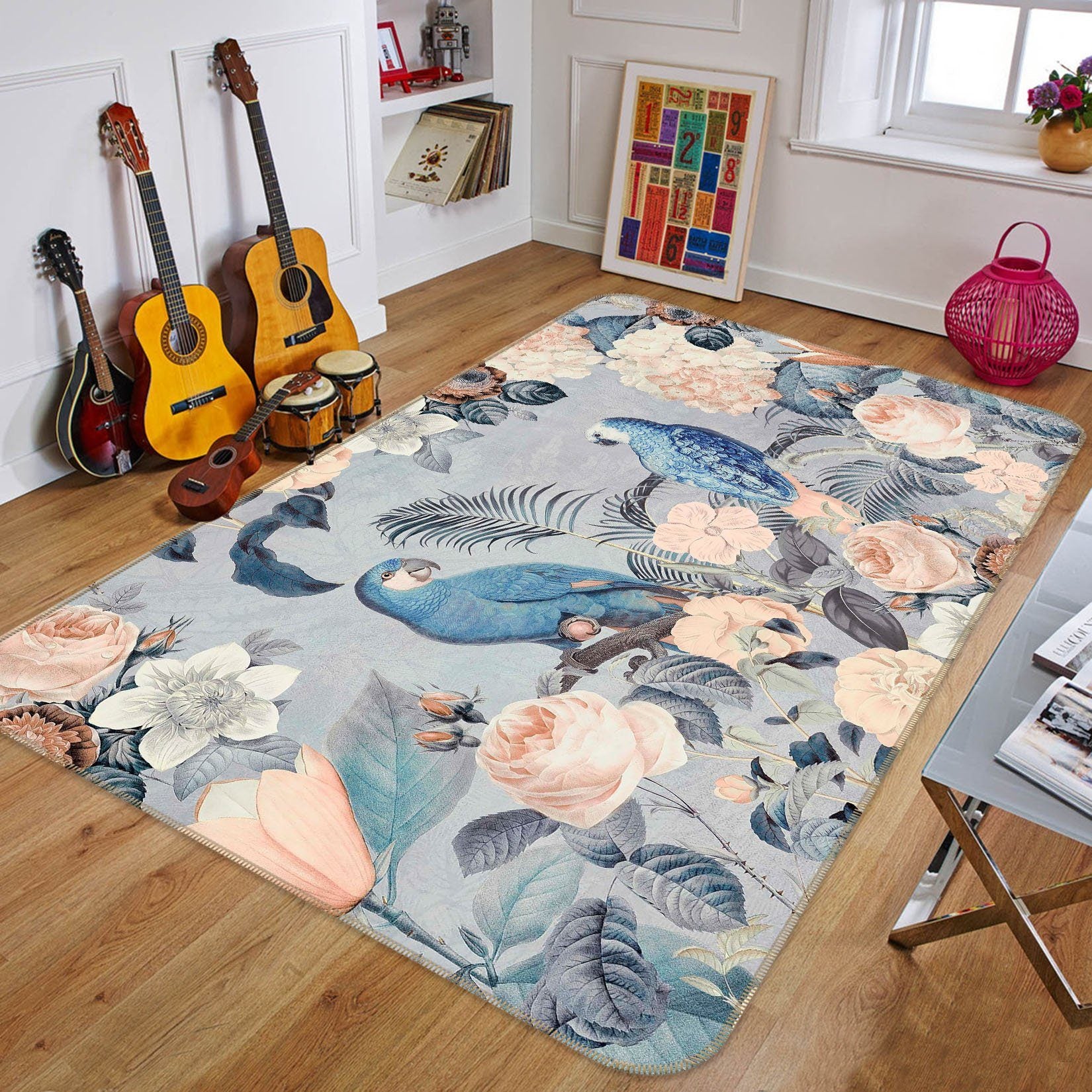 3D Bird Friends 1030 Andrea haase Rug Non Slip Rug Mat Mat AJ Creativity Home