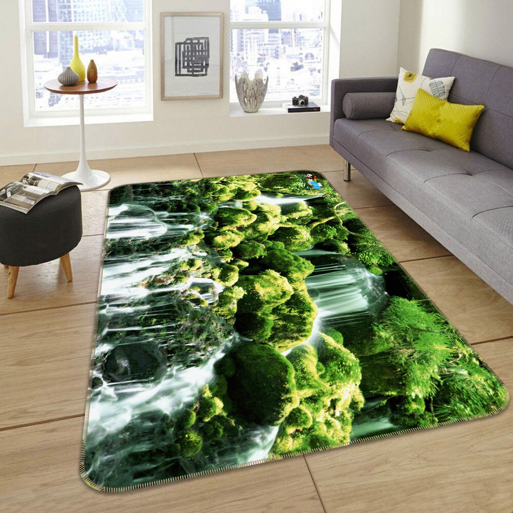 3D Woods River 425 Non Slip Rug Mat Mat AJ Creativity Home