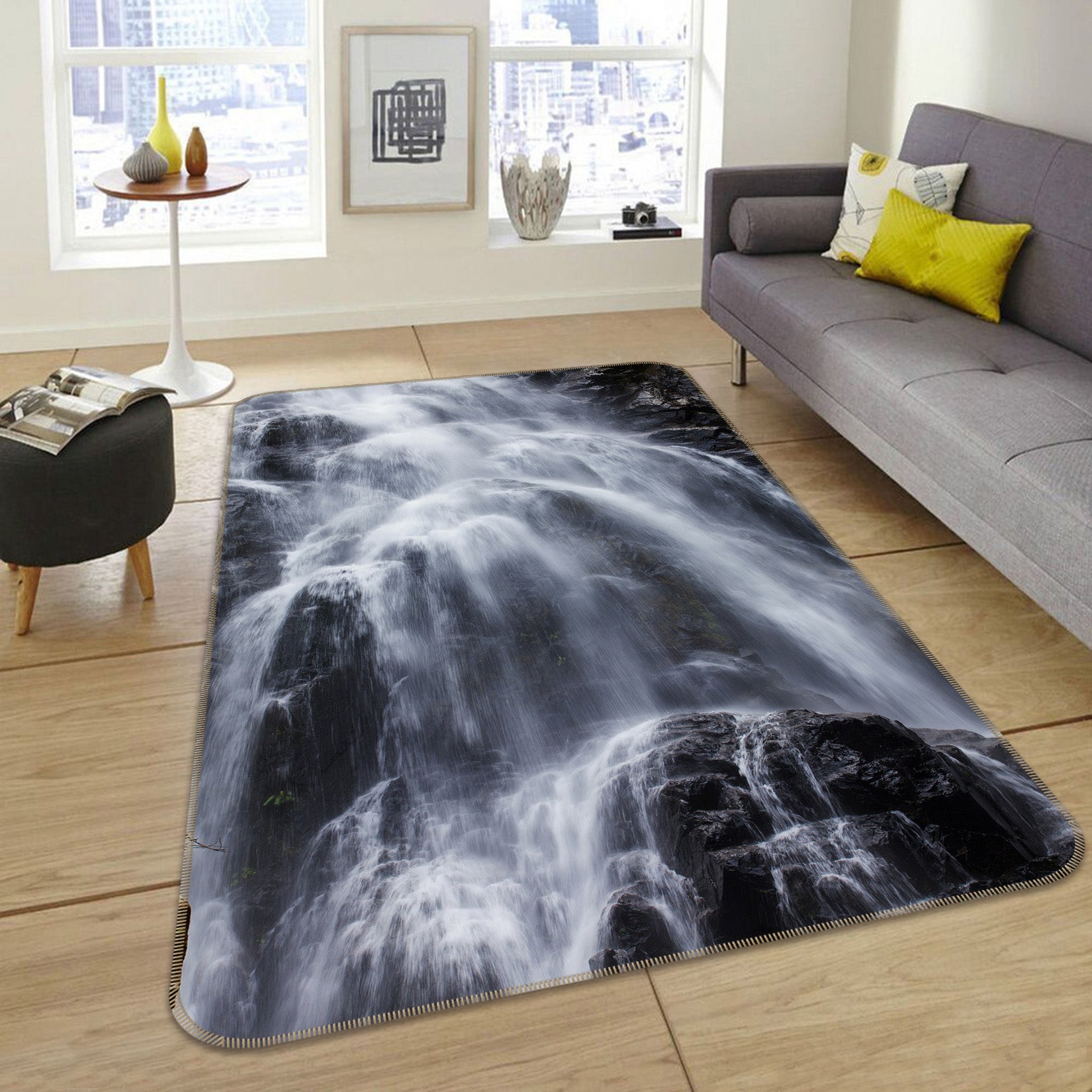3D Waterfall 26074 Non Slip Rug Mat