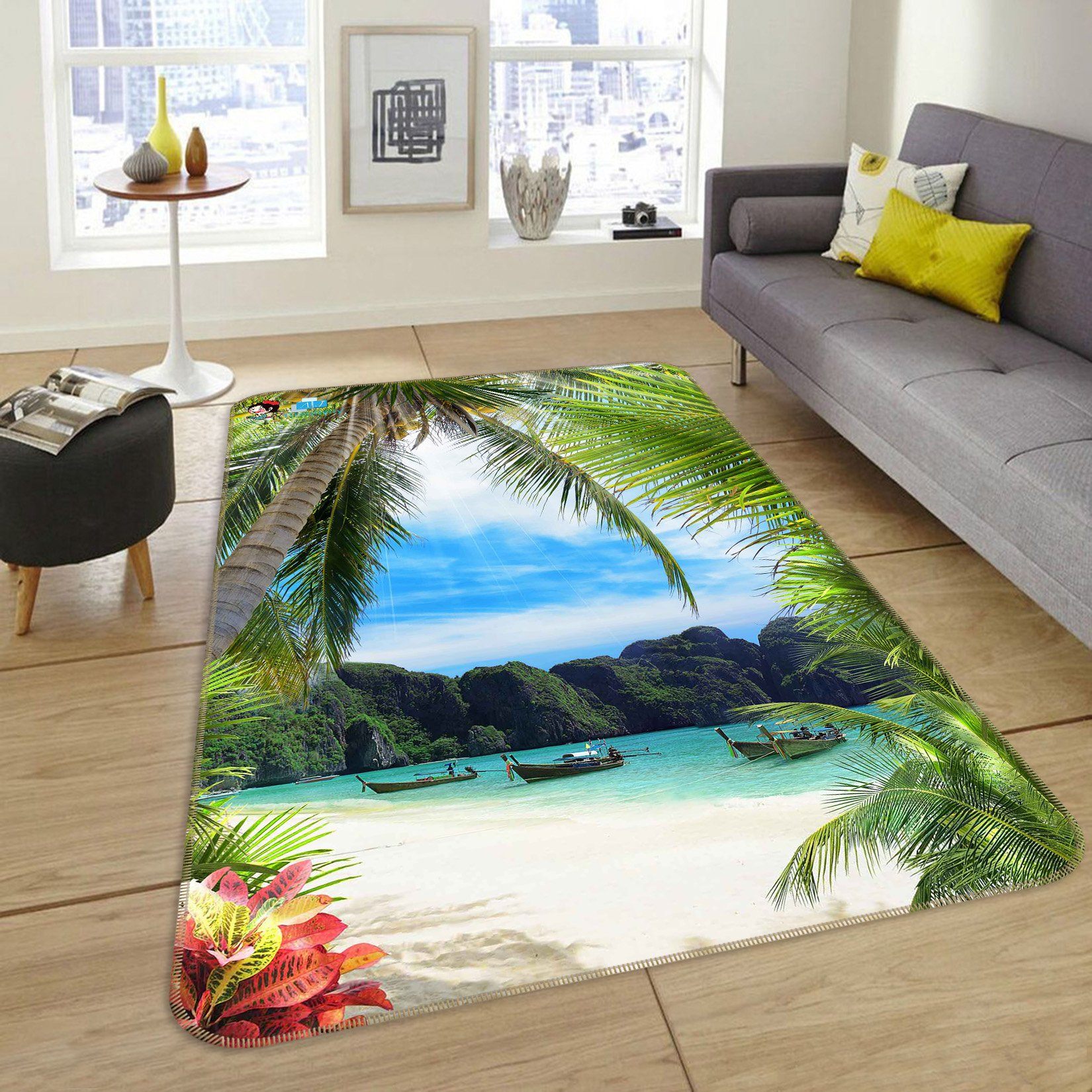 3D Tropical Sea Bay 187 Non Slip Rug Mat Mat AJ Creativity Home