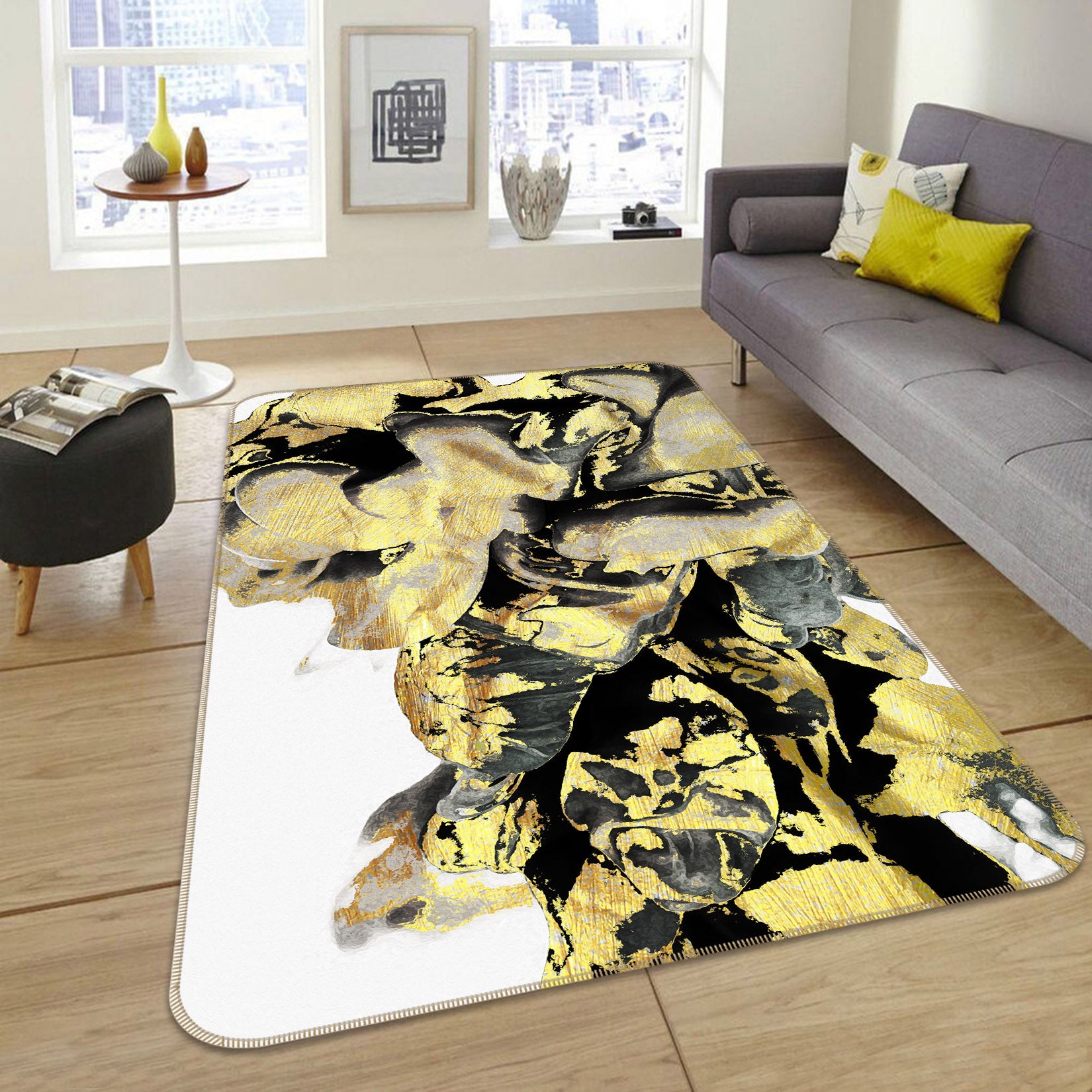 3D Golden Pattern 29231 Non Slip Rug Mat