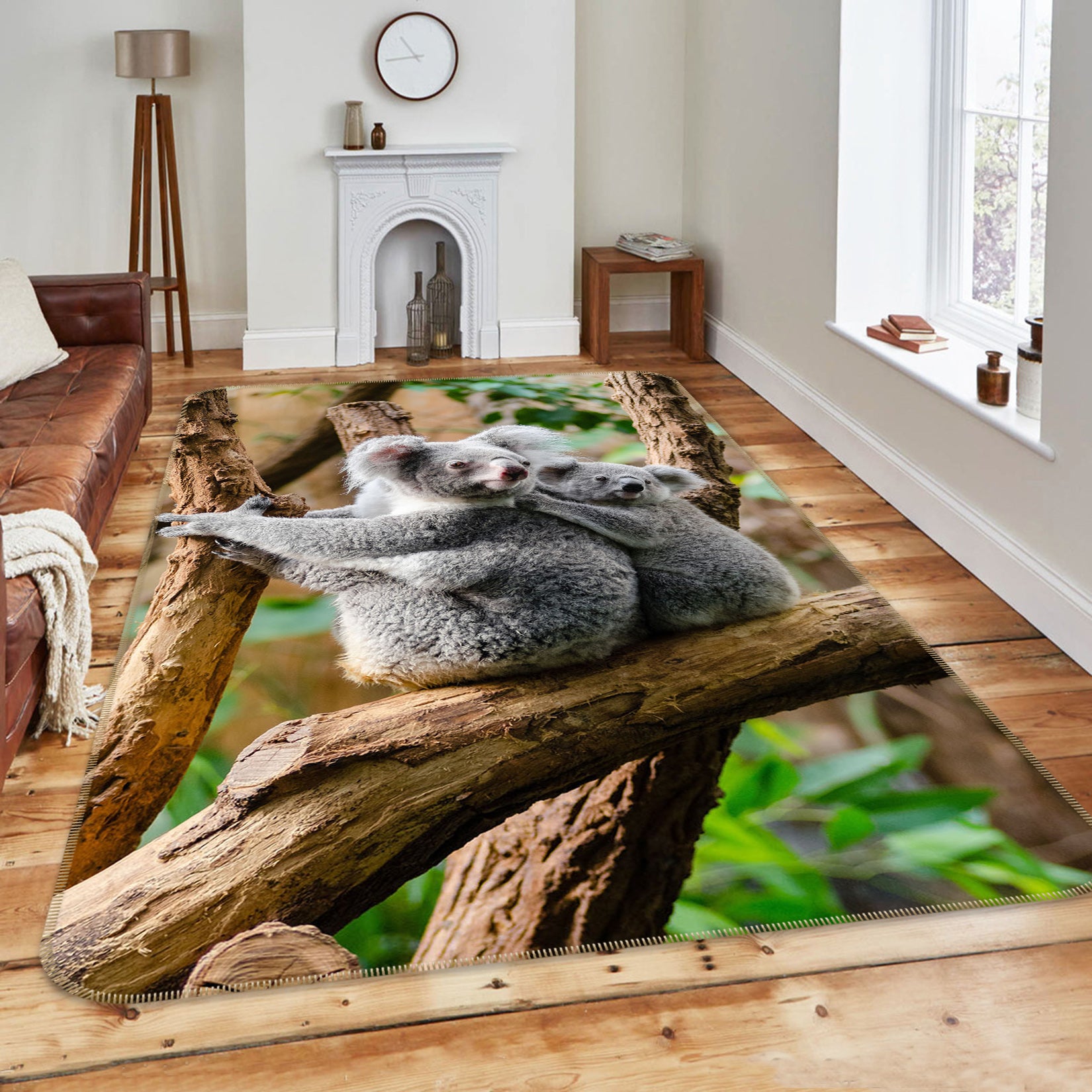 3D Trees Koala 82175 Animal Non Slip Rug Mat