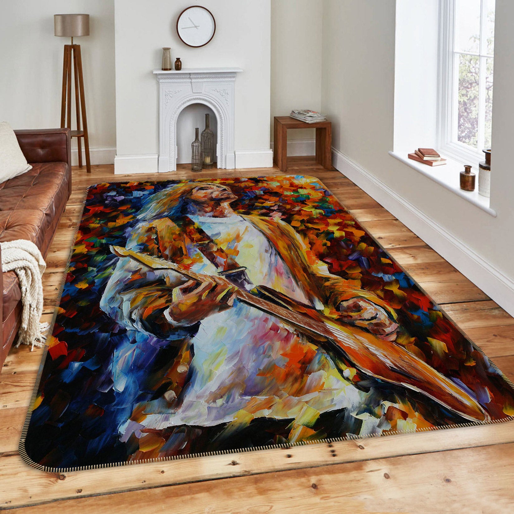 3D Playing Guitar 76204 Non Slip Rug Mat