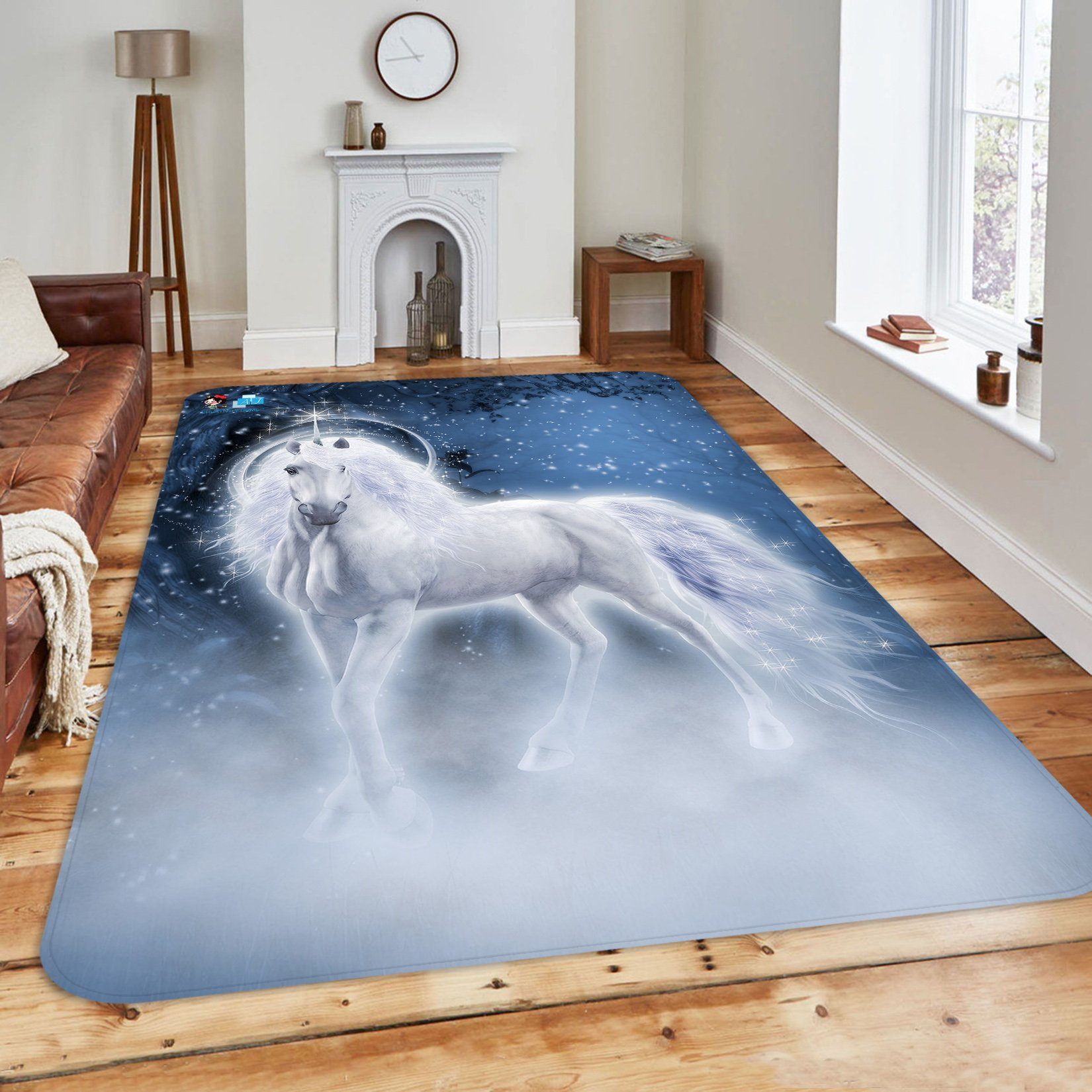 3D Aperture Stars Unicorn 93 Non Slip Rug Mat Mat AJ Creativity Home