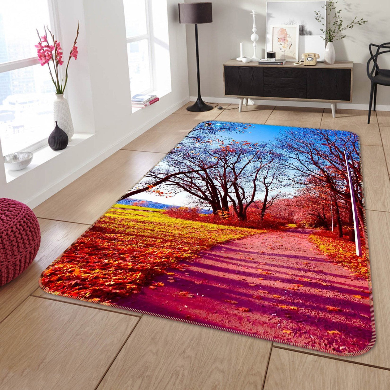 3D Leaves Sky 049 Non Slip Rug Mat Mat AJ Creativity Home