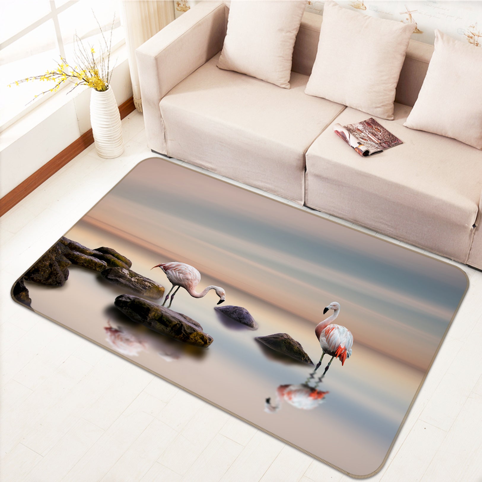 3D Flamingo 36079 Non Slip Rug Mat