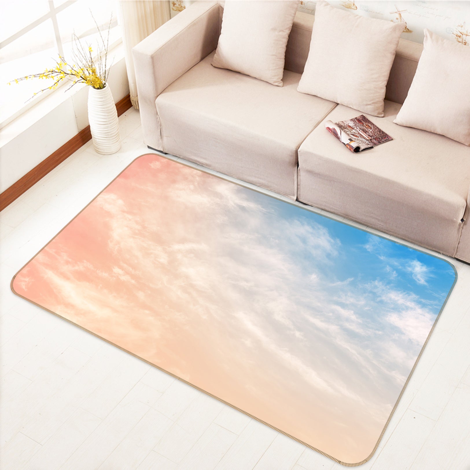 3D Clouds 31050 Non Slip Rug Mat