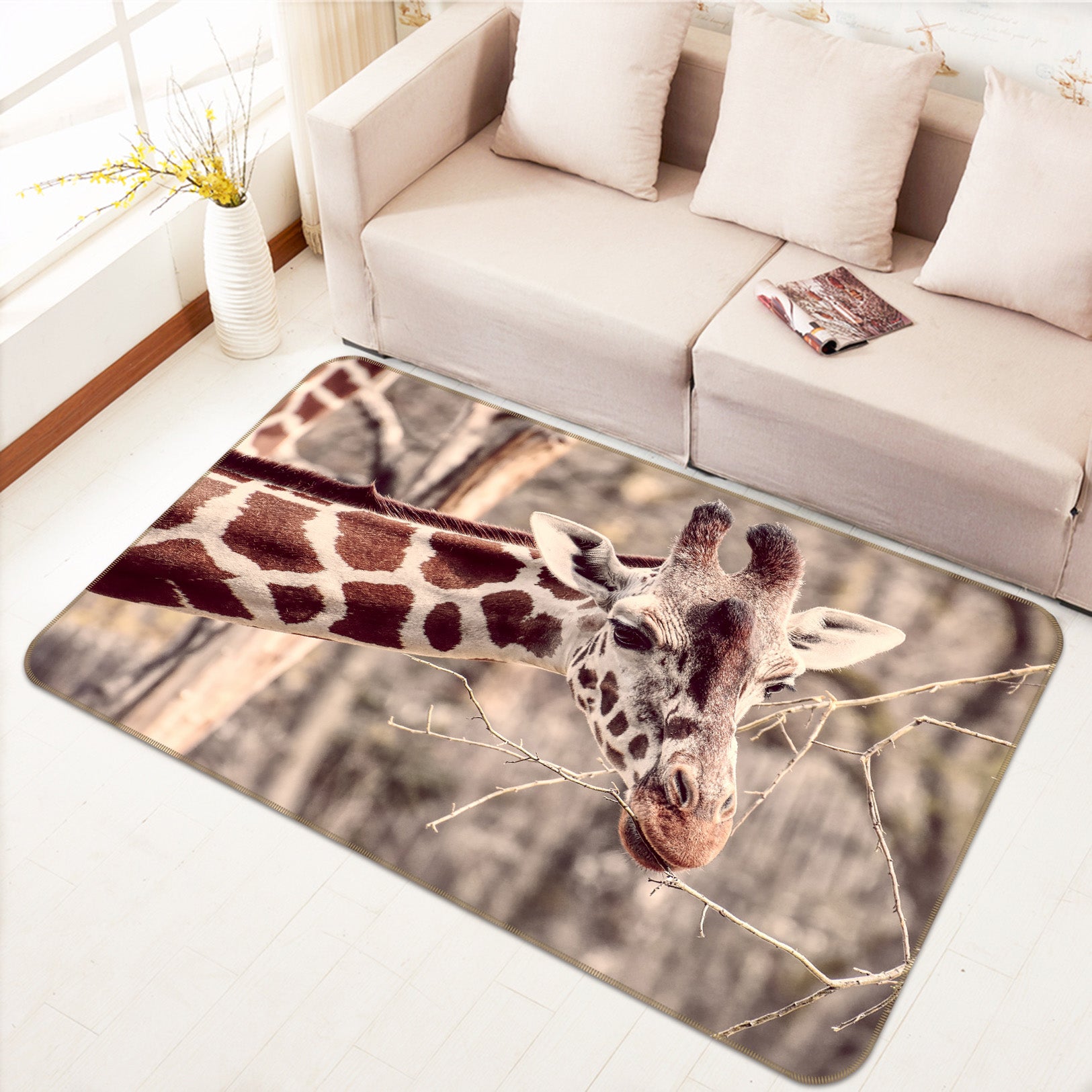 3D Giraffe 68205 Animal Non Slip Rug Mat