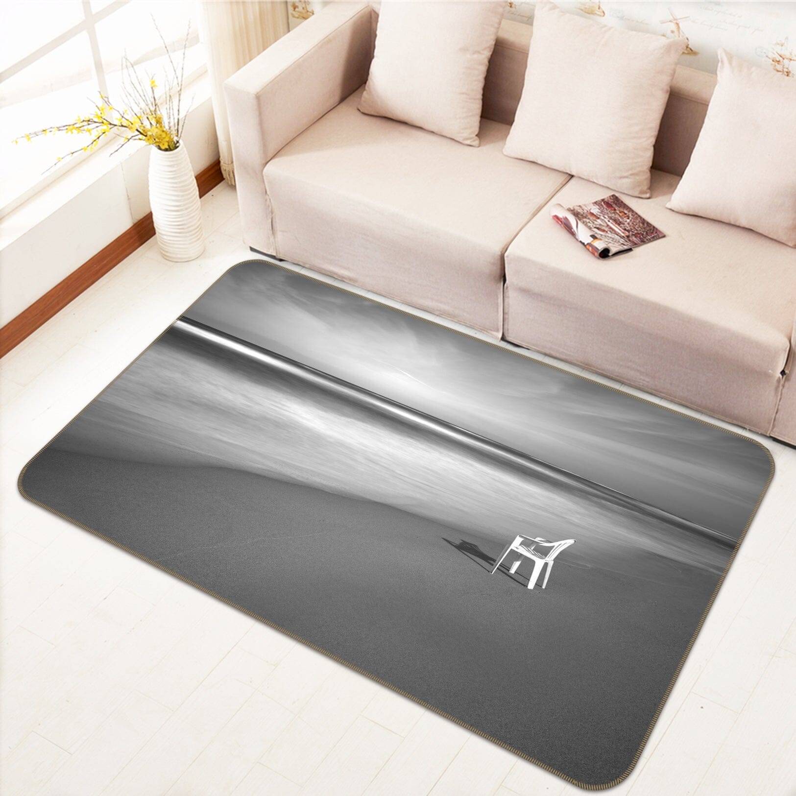 3D White Bench 1089 Marco Carmassi Rug Non Slip Rug Mat Mat AJ Creativity Home