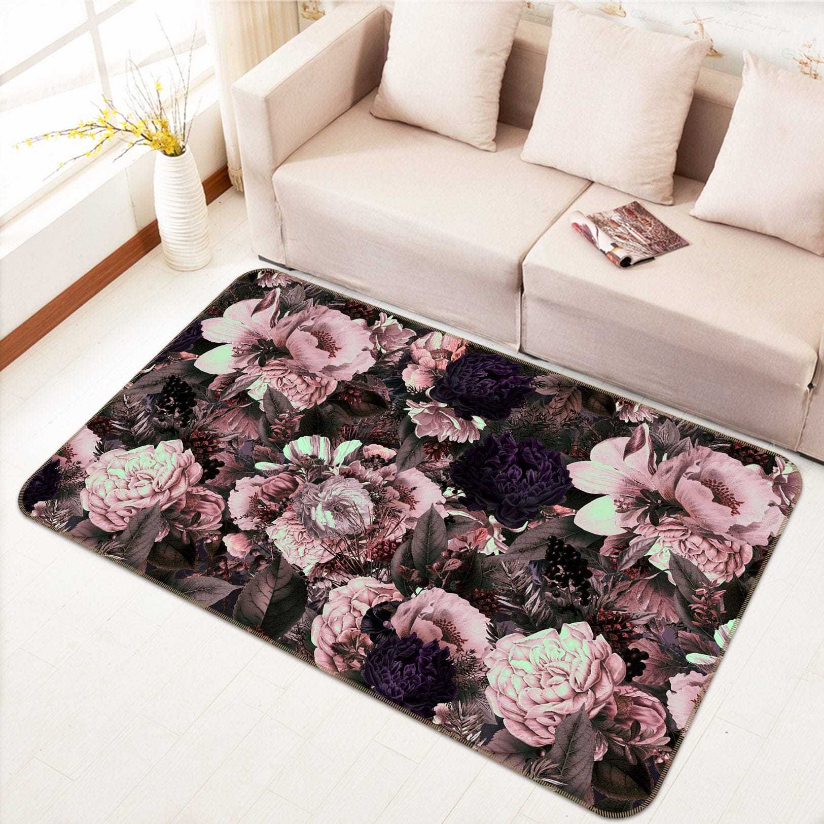 3D Brilliant Flowers 162 Uta Naumann Rug Non Slip Rug Mat Mat AJ Creativity Home