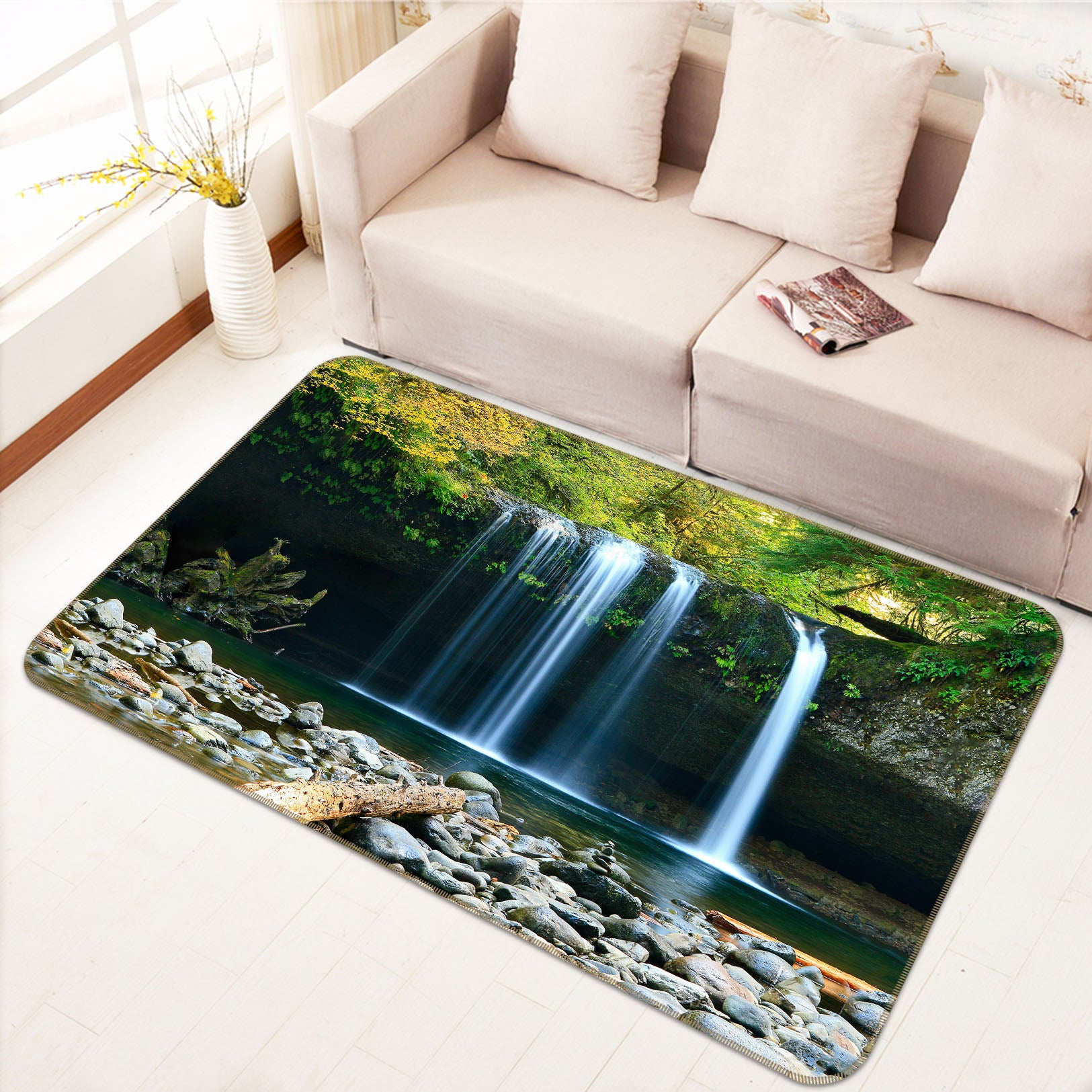 3D Waterfall 36205 Non Slip Rug Mat