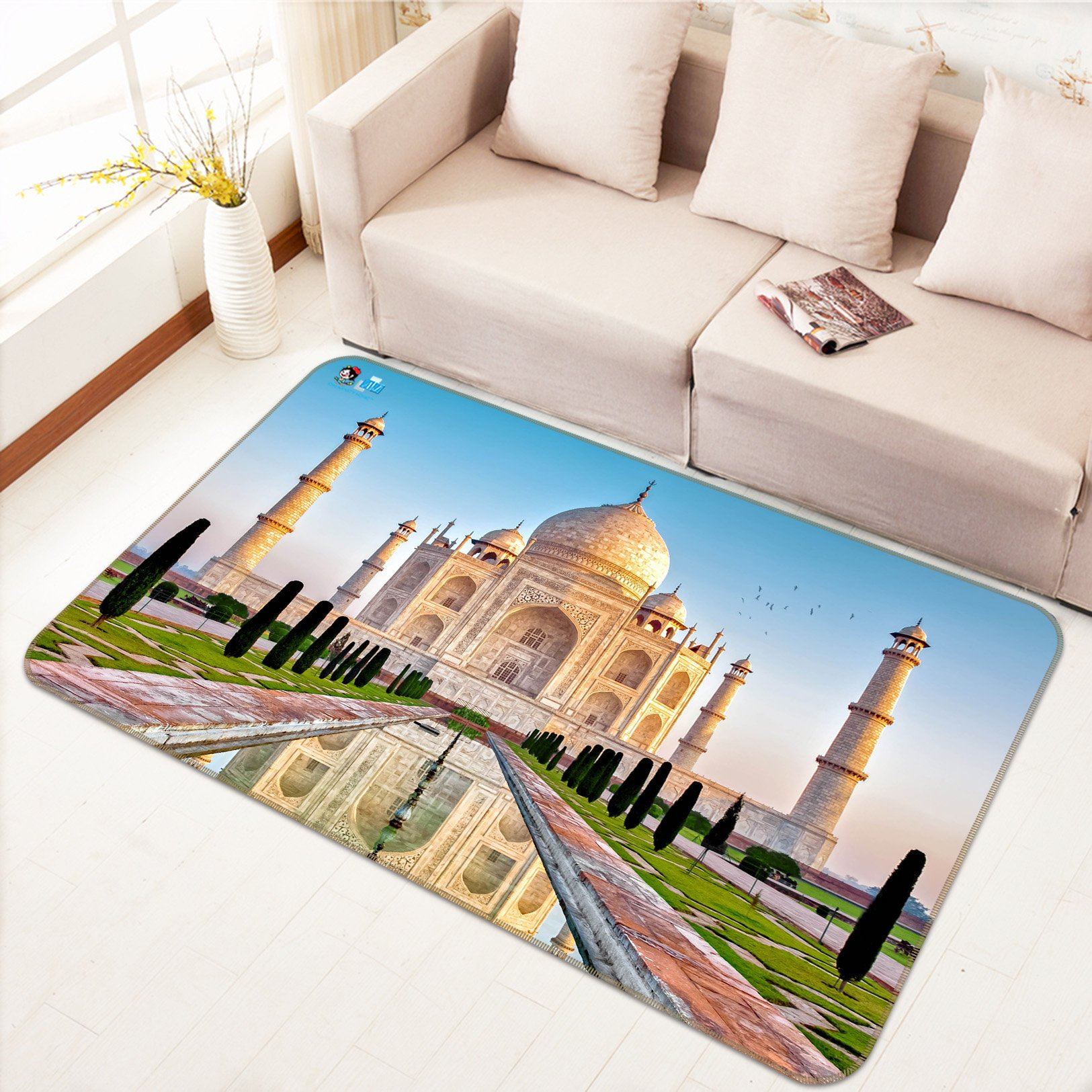 3D Taj Mahal 659 Non Slip Rug Mat Mat AJ Creativity Home
