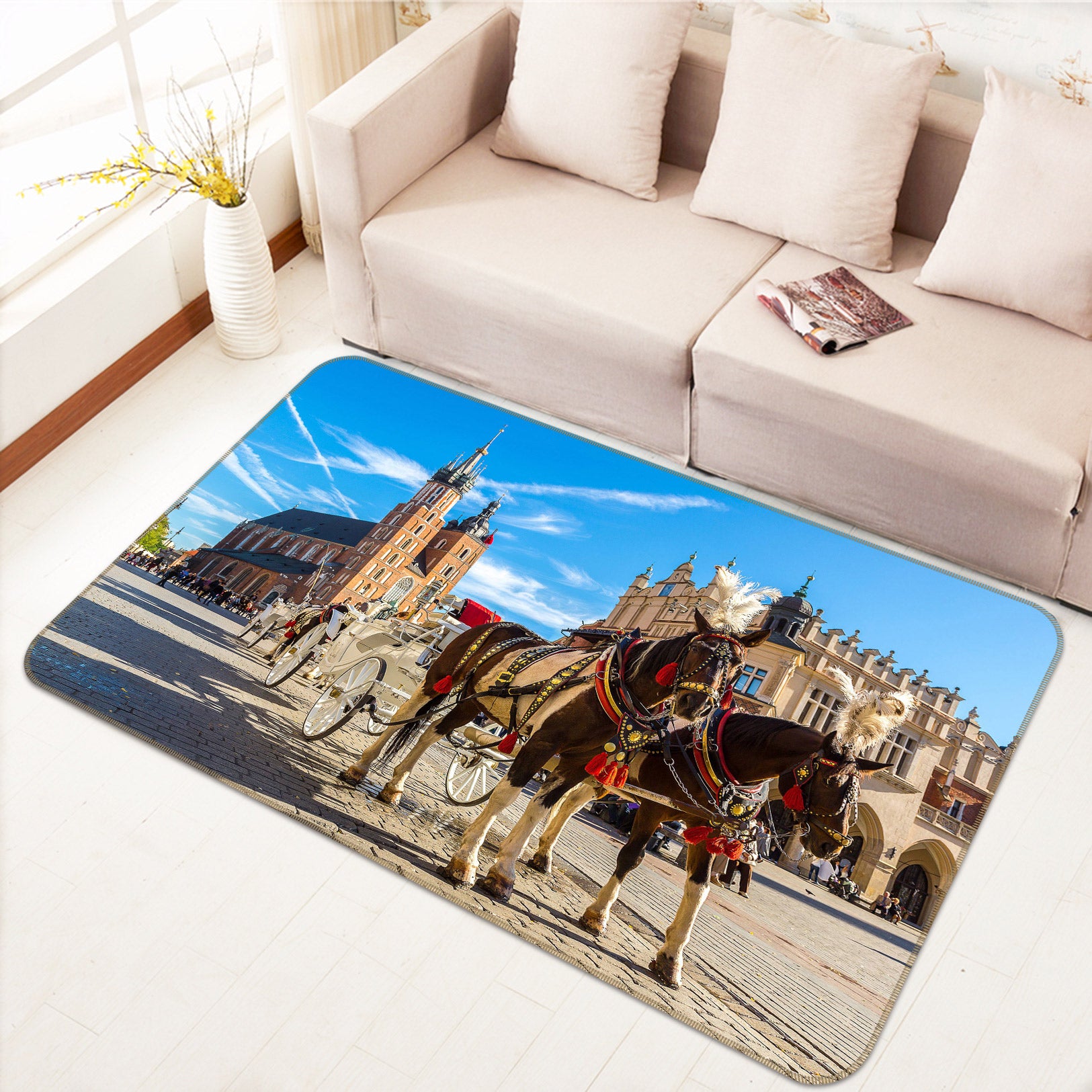 3D Building Horse 67201 Vehicle Non Slip Rug Mat