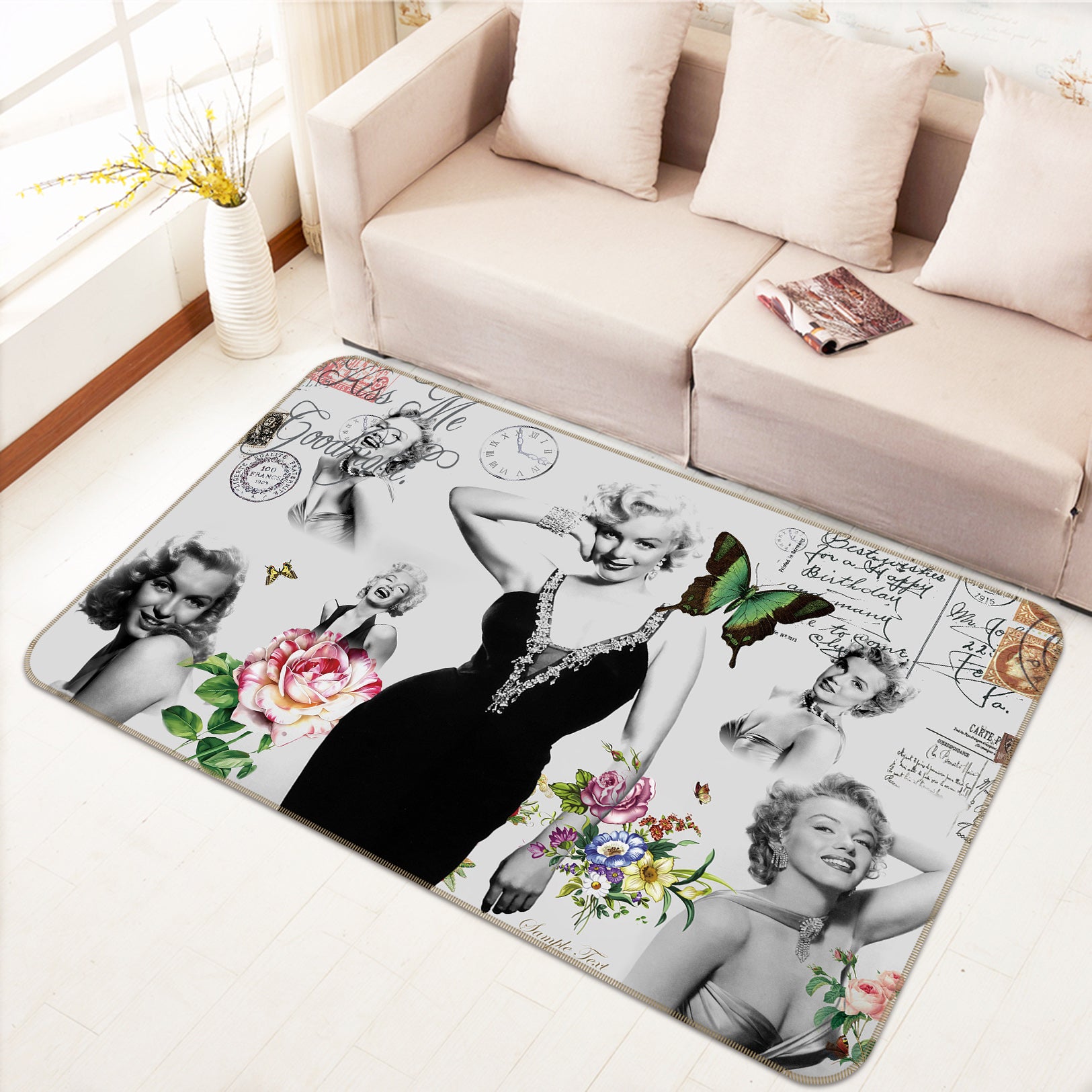 3D Marilyn Monroe 65111 Non Slip Rug Mat