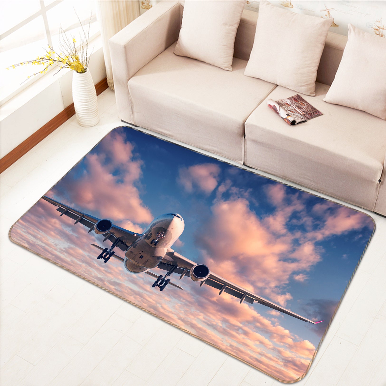 3D Sky Aircraft 68022 Vehicle Non Slip Rug Mat