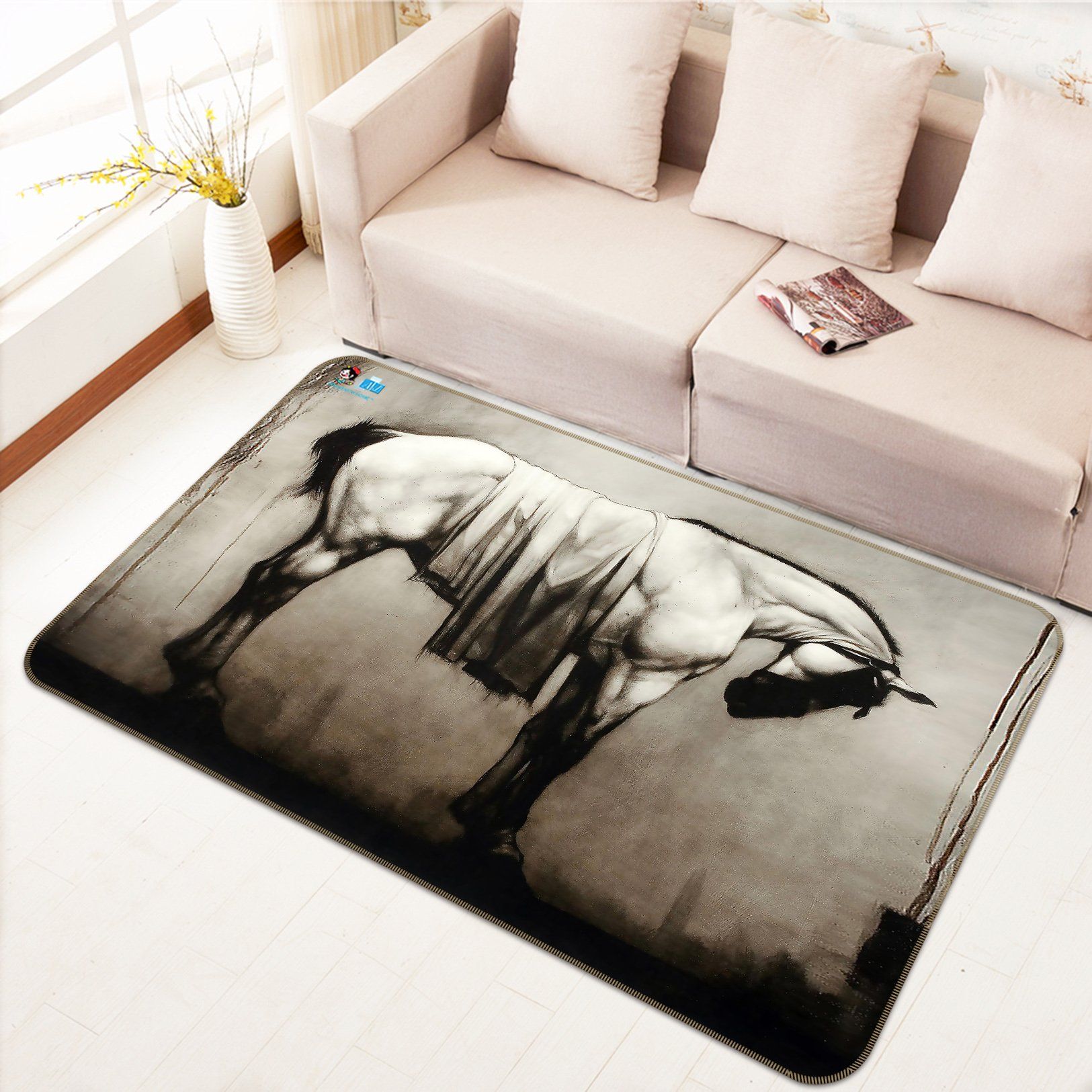 3D Quiet Horse 561 Non Slip Rug Mat Mat AJ Creativity Home