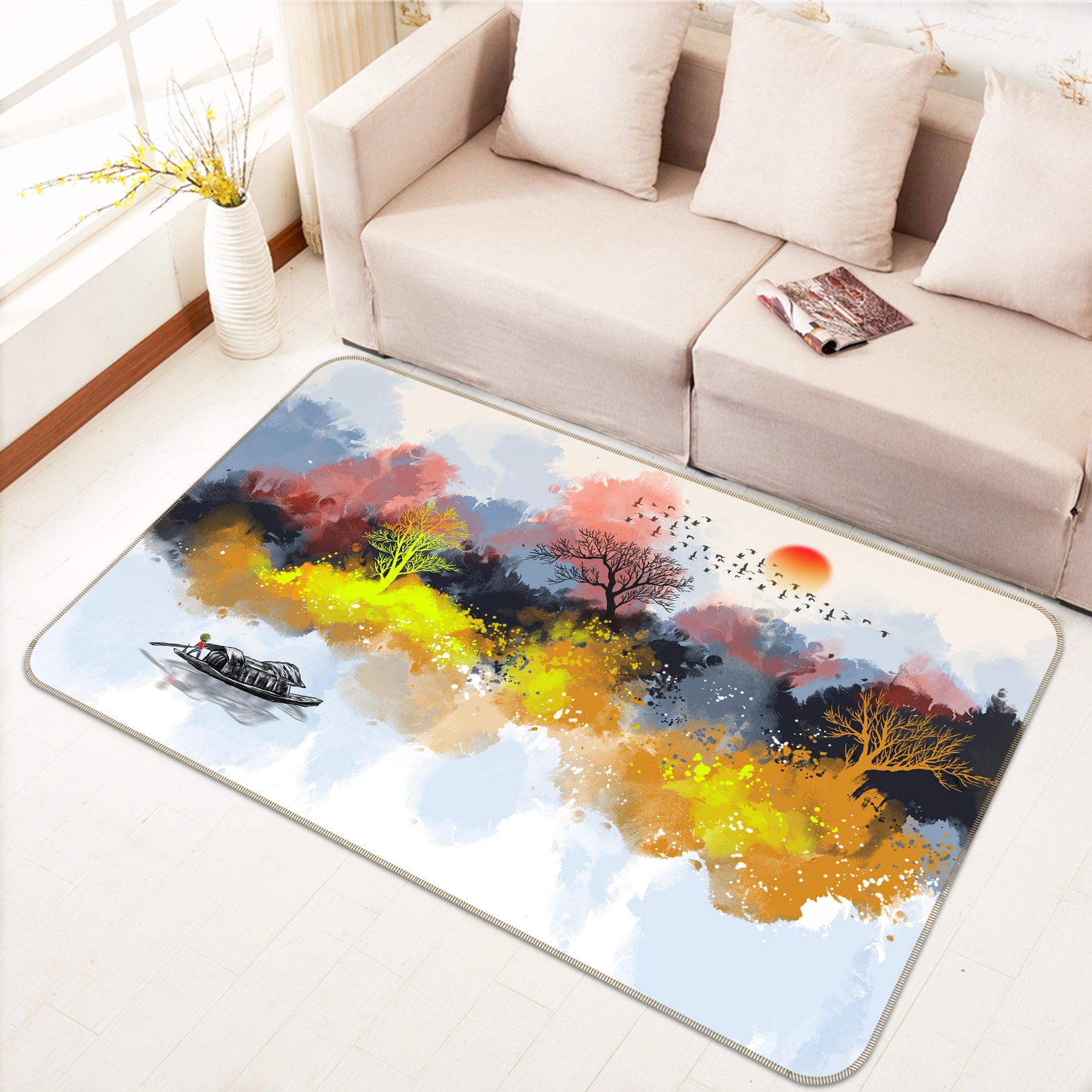 3D Ferry Forest 65148 Non Slip Rug Mat