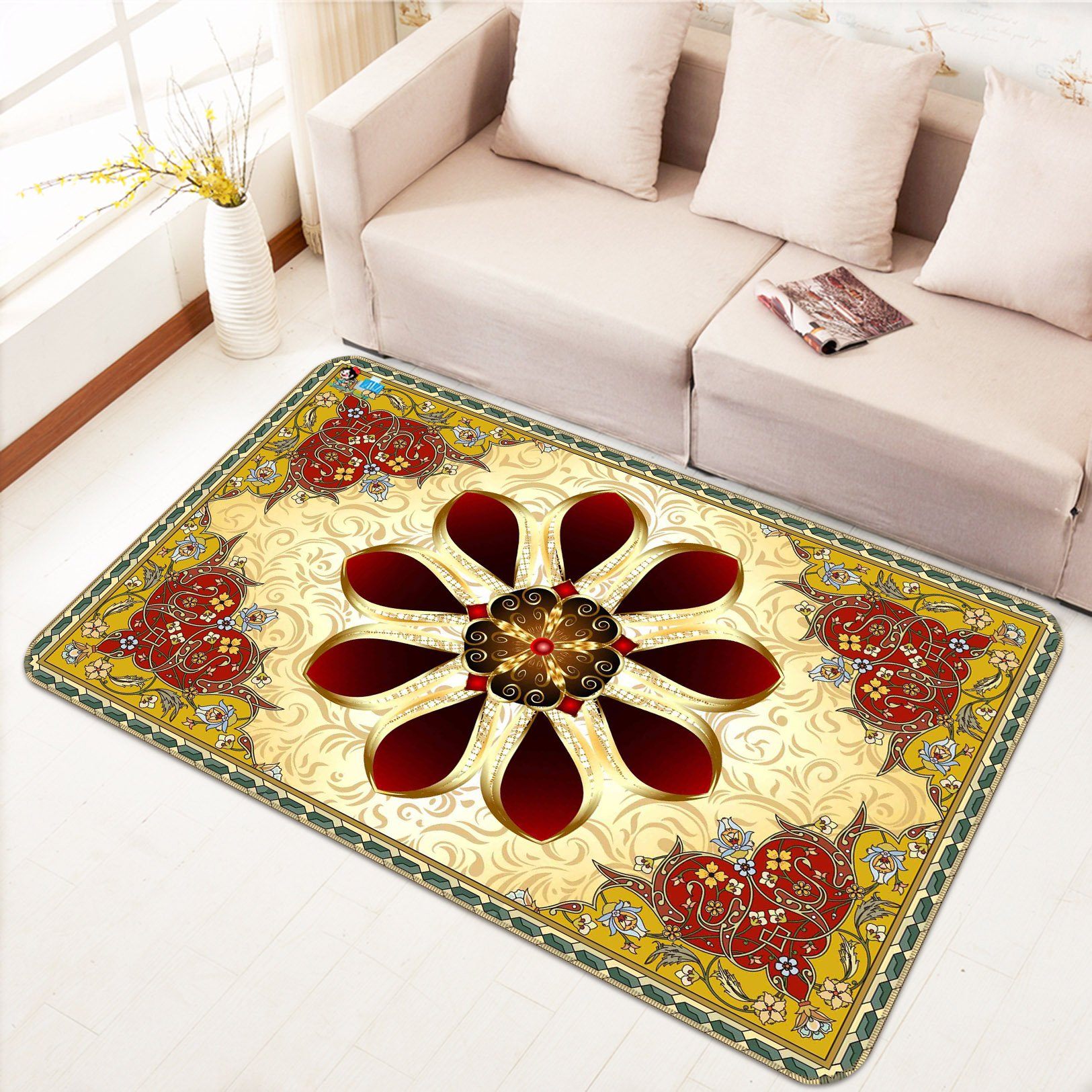 3D Euporean Pattern 638 Non Slip Rug Mat Mat AJ Creativity Home