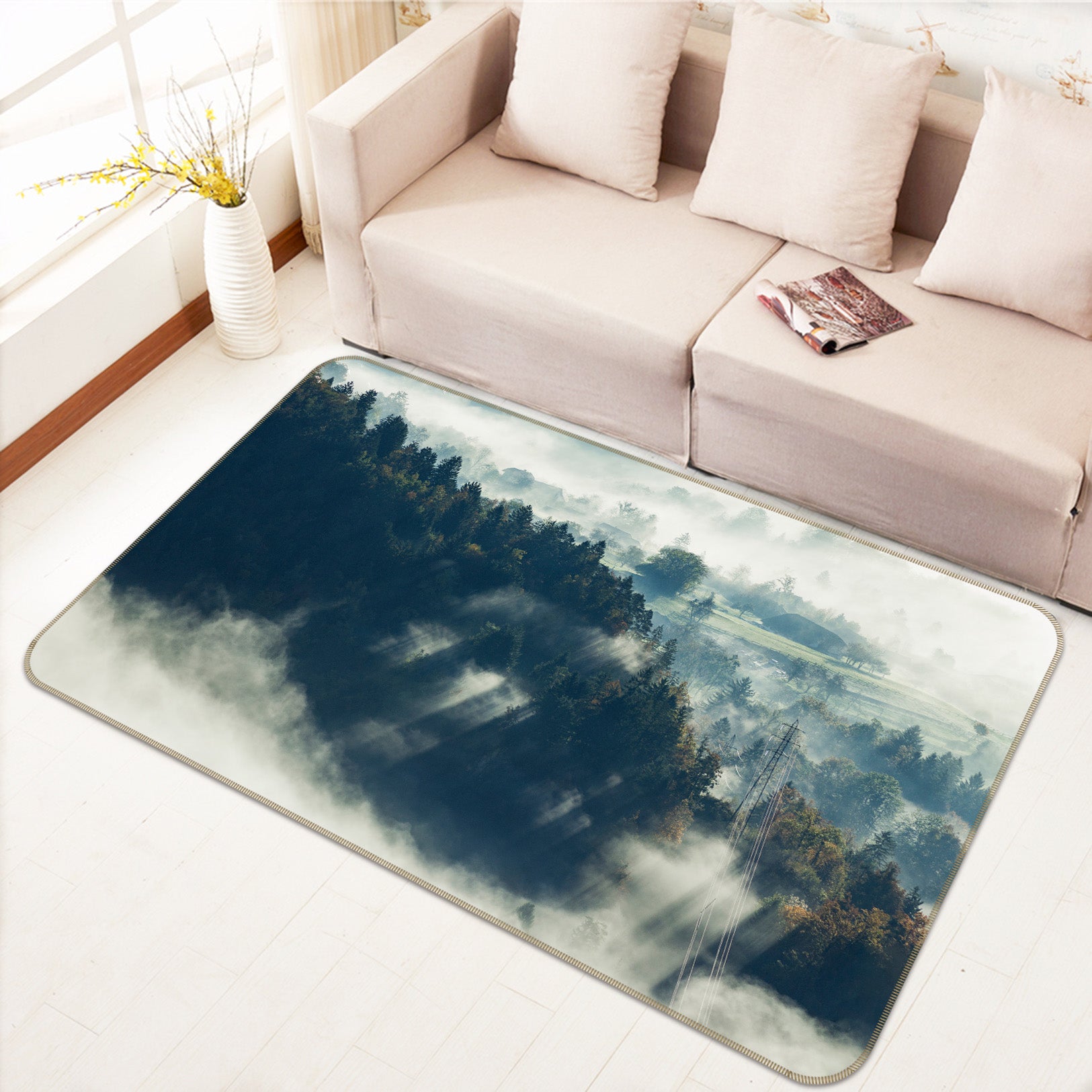 3D Mountains 29184 Non Slip Rug Mat