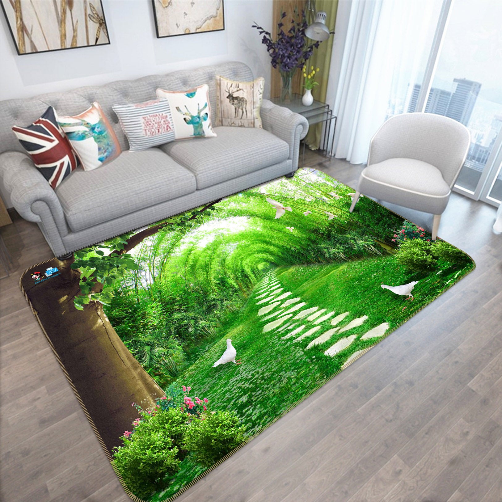 3D Lawn Corridor 66101 Non Slip Rug Mat