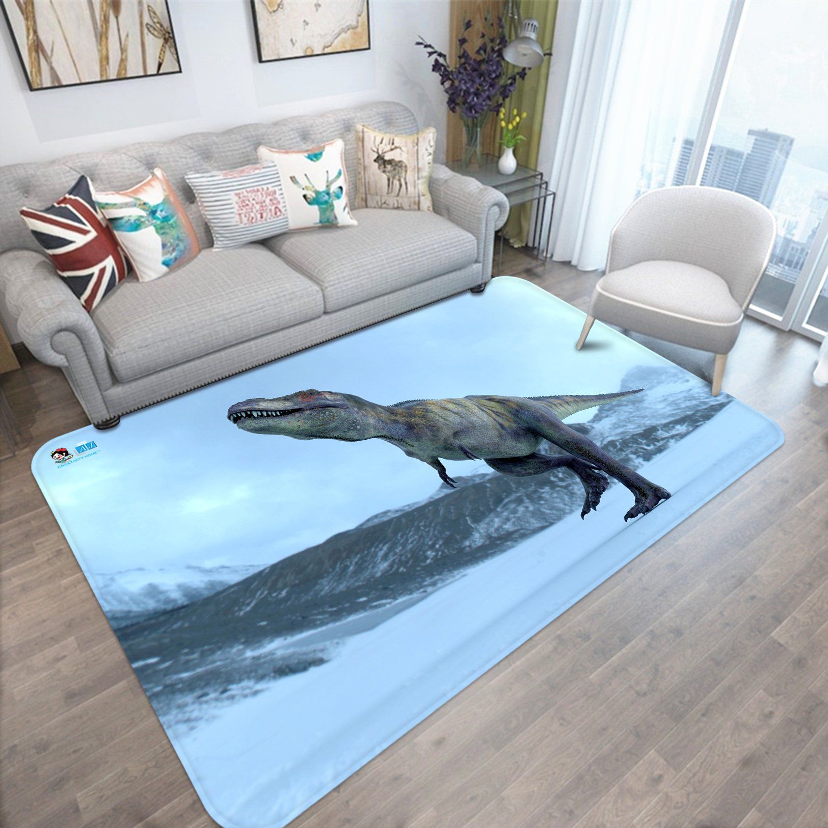 3D Dinosaur 3783 Non Slip Rug Mat Mat AJ Creativity Home