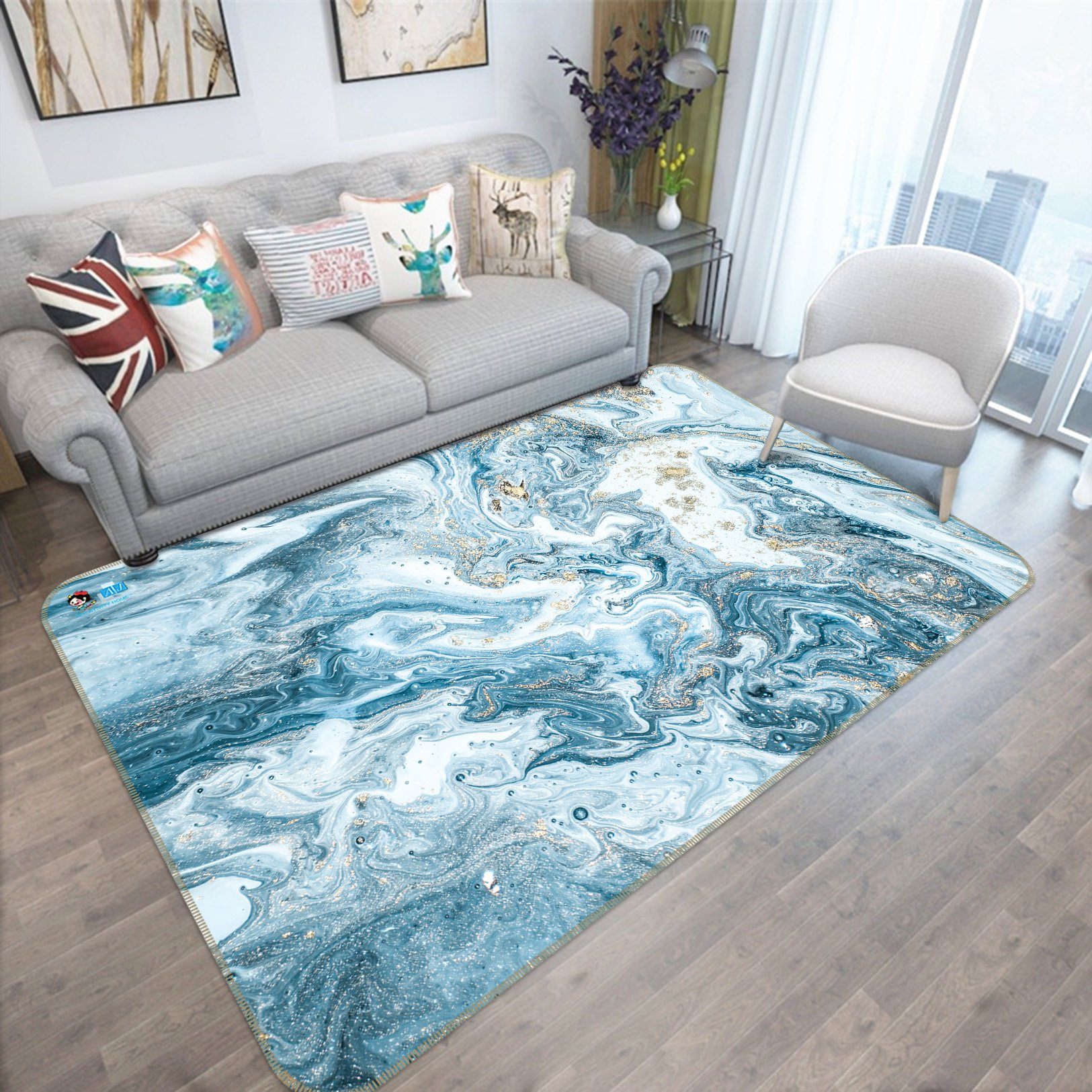 3D Green Marble 3892 Non Slip Rug Mat Mat AJ Creativity Home