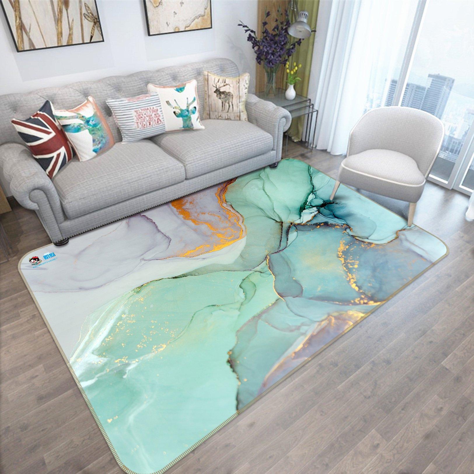 3D Pale Green Pattern 2668 Non Slip Rug Mat Mat AJ Creativity Home