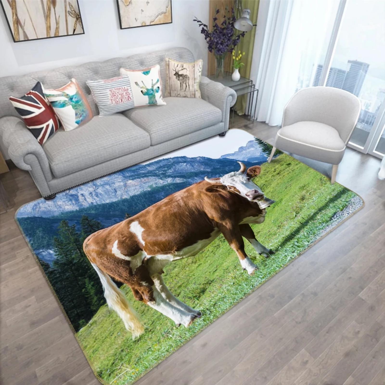 3D Grass Cow 565 Animal Non Slip Rug Mat Mat AJ Creativity Home