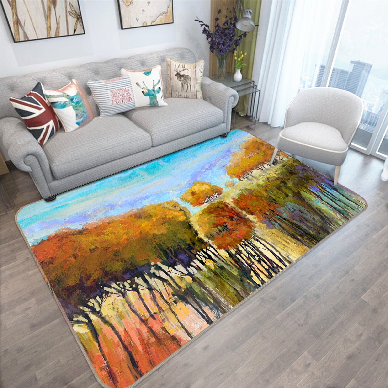 3D Painting Woods 114 Michael Tienhaara Rug Non Slip Rug Mat Mat AJ Creativity Home