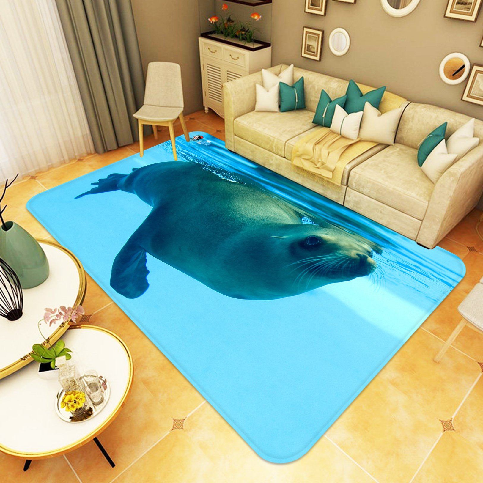 3D Seals 6382 Non Slip Rug Mat Mat AJ Creativity Home
