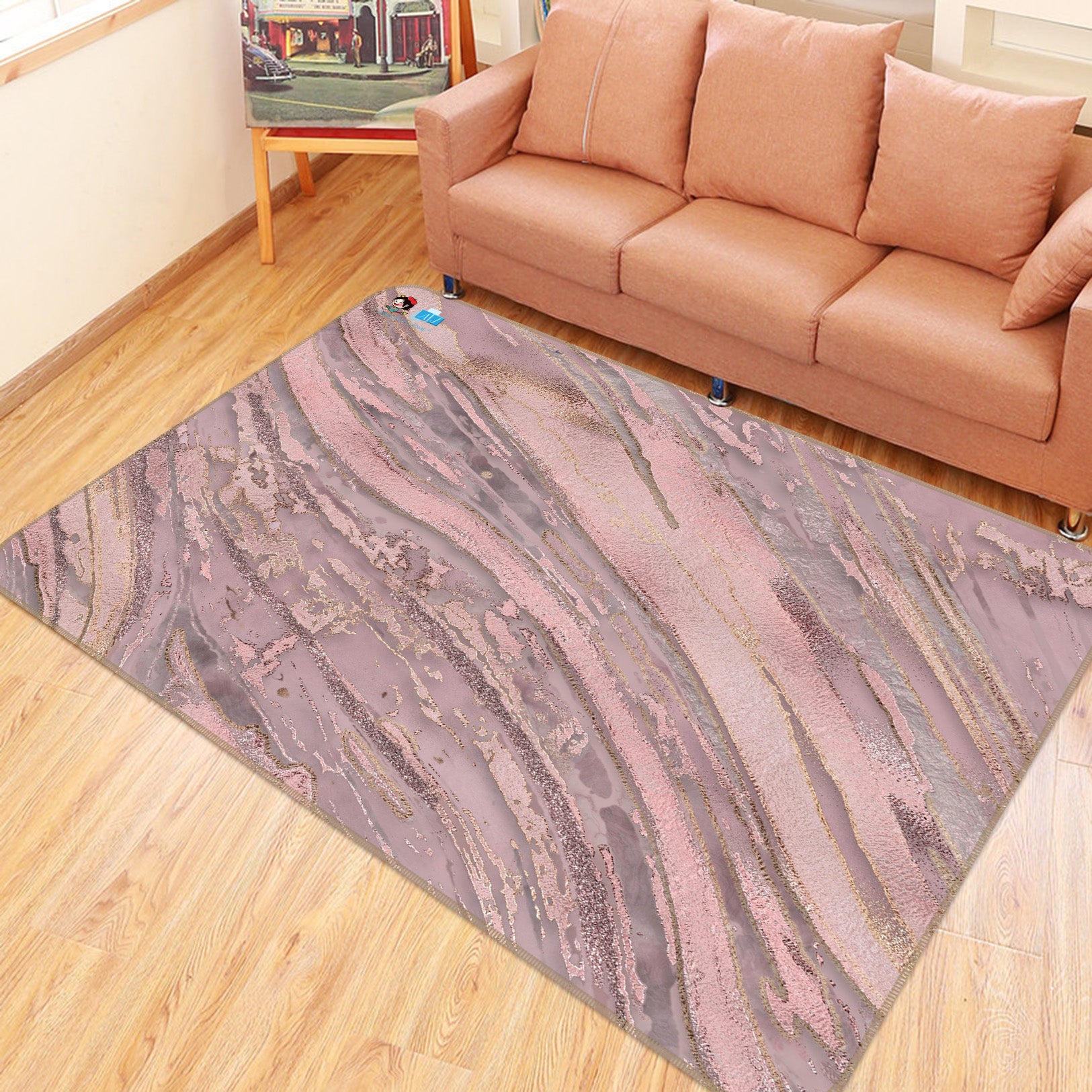 3D Brown Texture 83023 Andrea haase Rug Non Slip Rug Mat