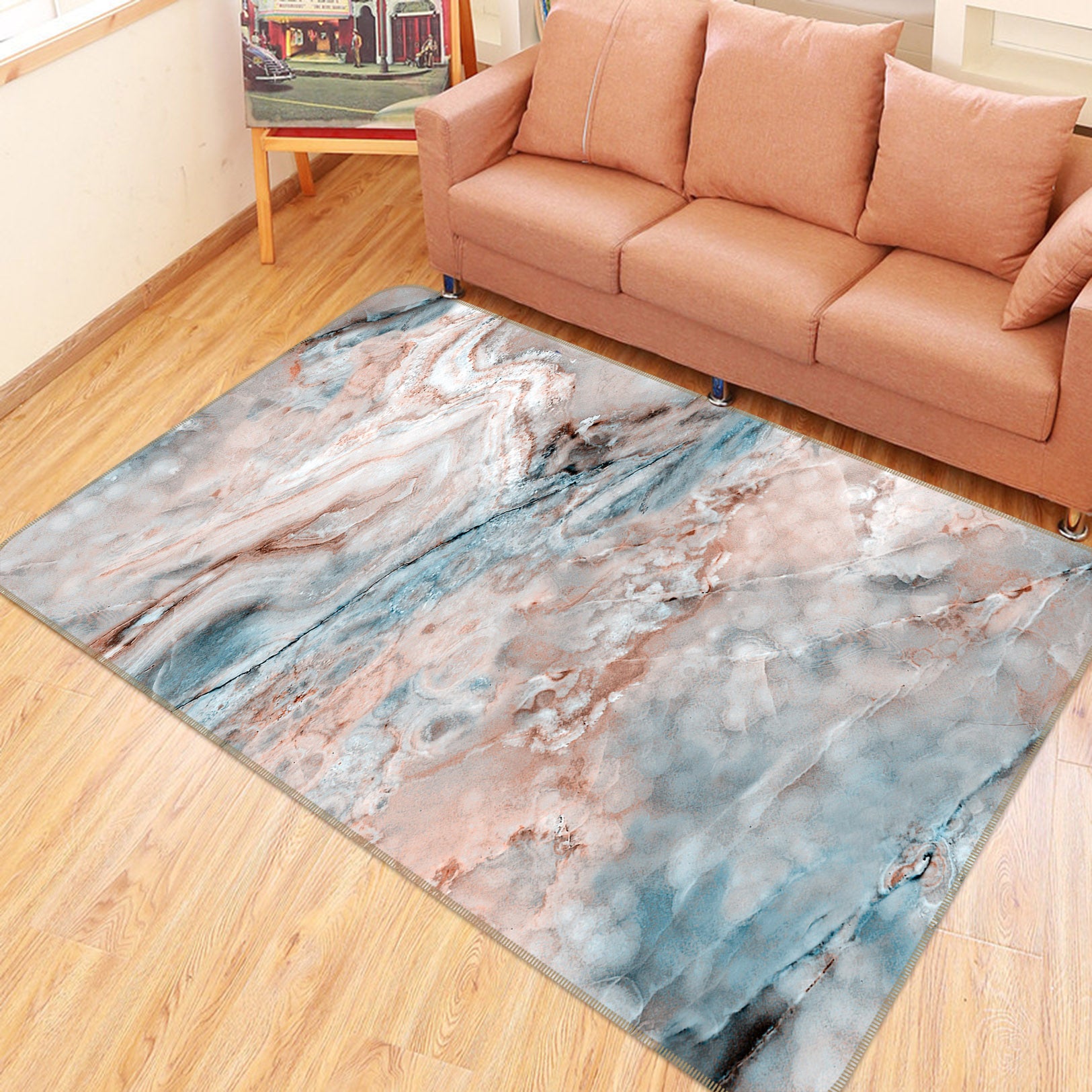 3D Pattern 25238 Non Slip Rug Mat