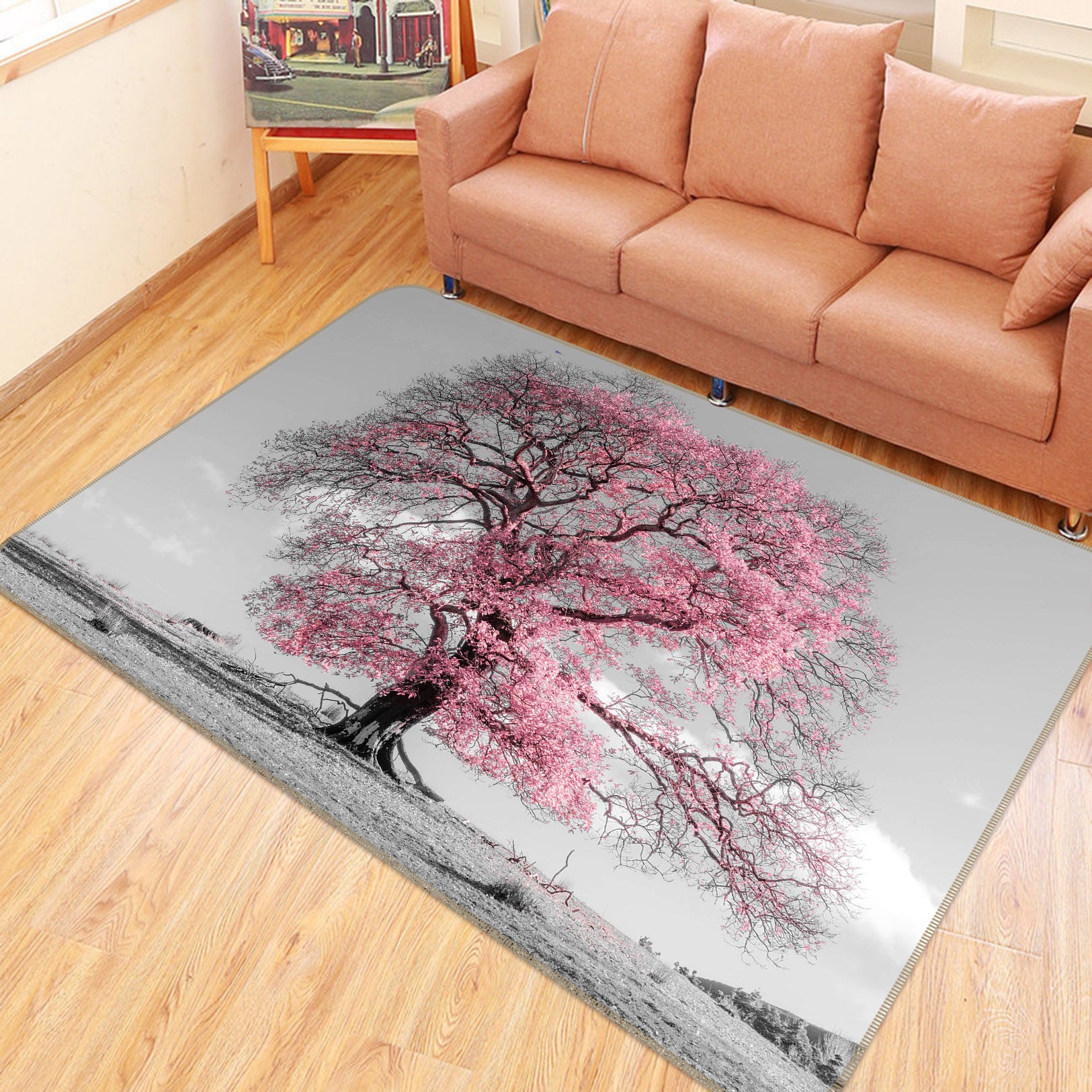 3D Cherry Tree 159 Assaf Frank Rug Non Slip Rug Mat