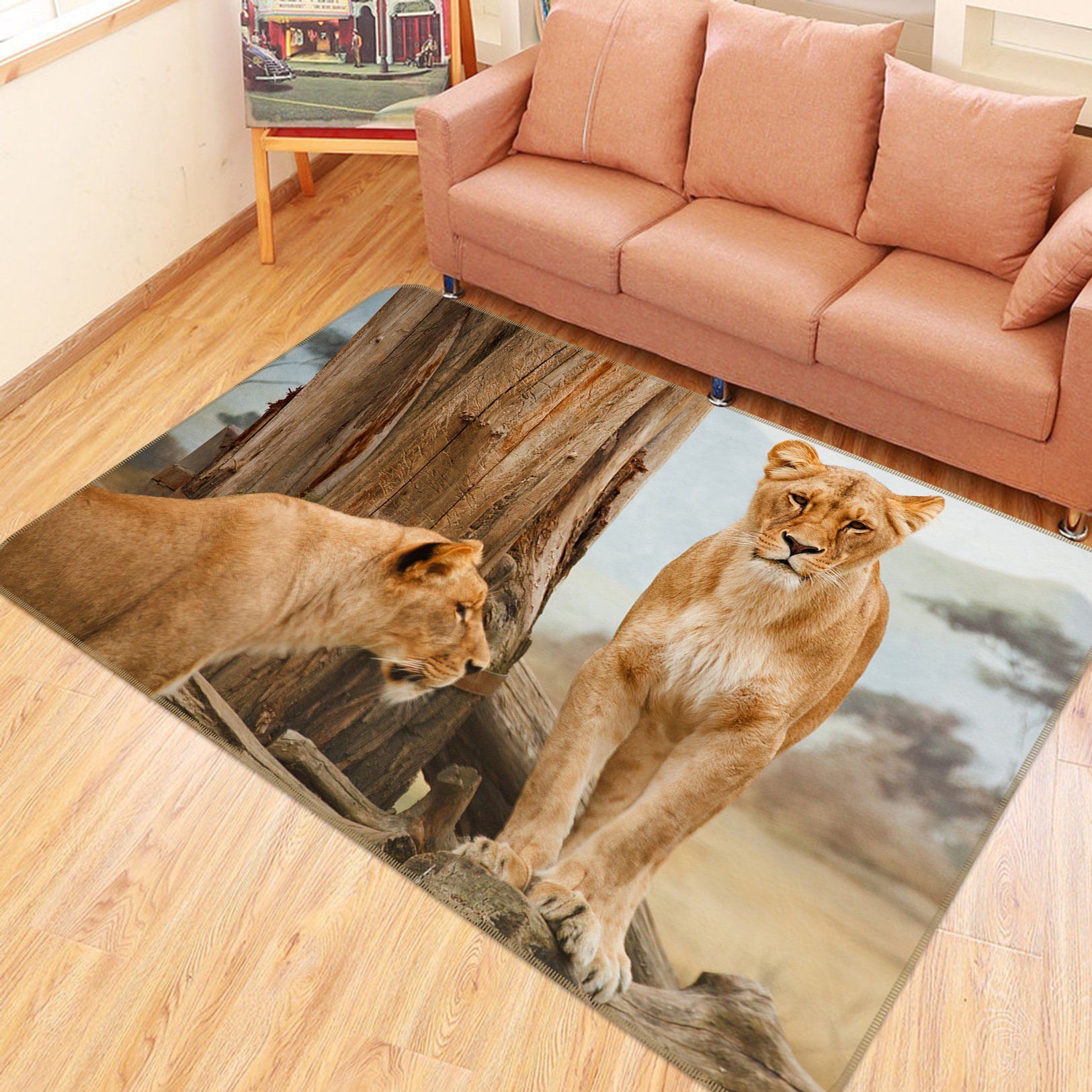 3D South American Lion 552 Animal Non Slip Rug Mat Mat AJ Creativity Home