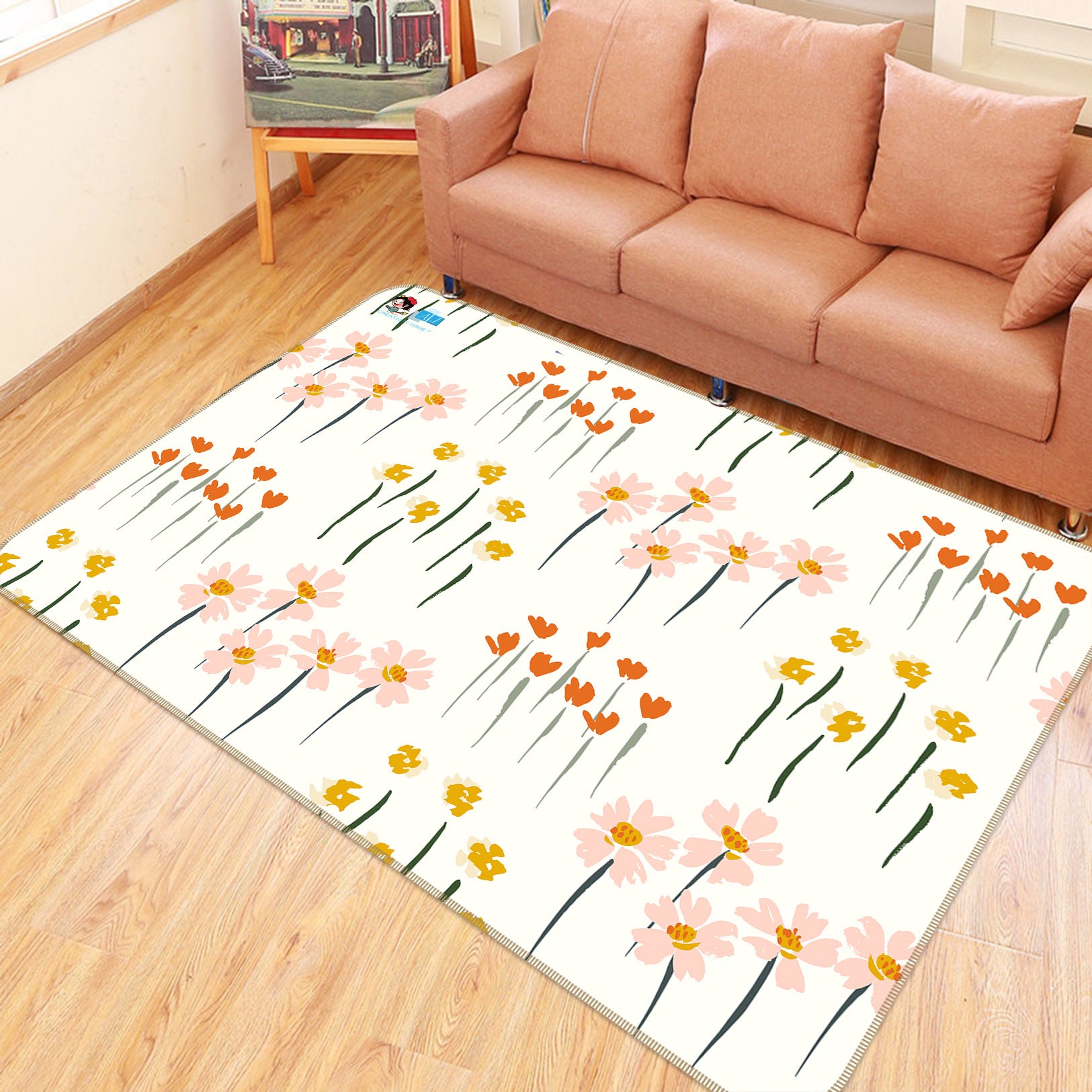 3D Little Flower 10769 Kashmira Jayaprakash Rug Non Slip Rug Mat