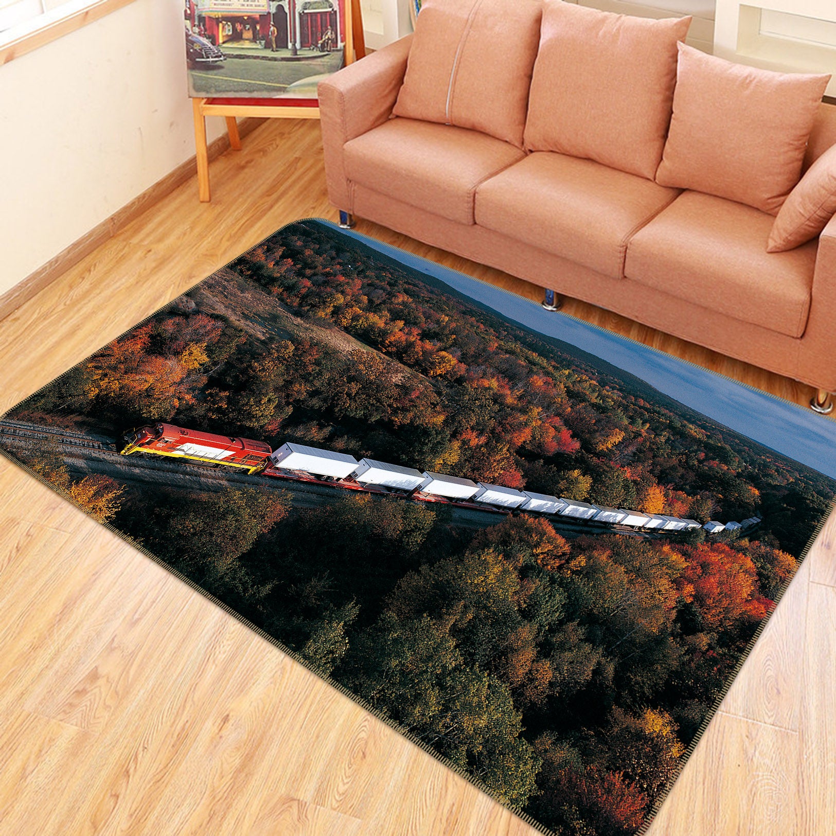 3D Forest Train 42017 Vehicle Non Slip Rug Mat