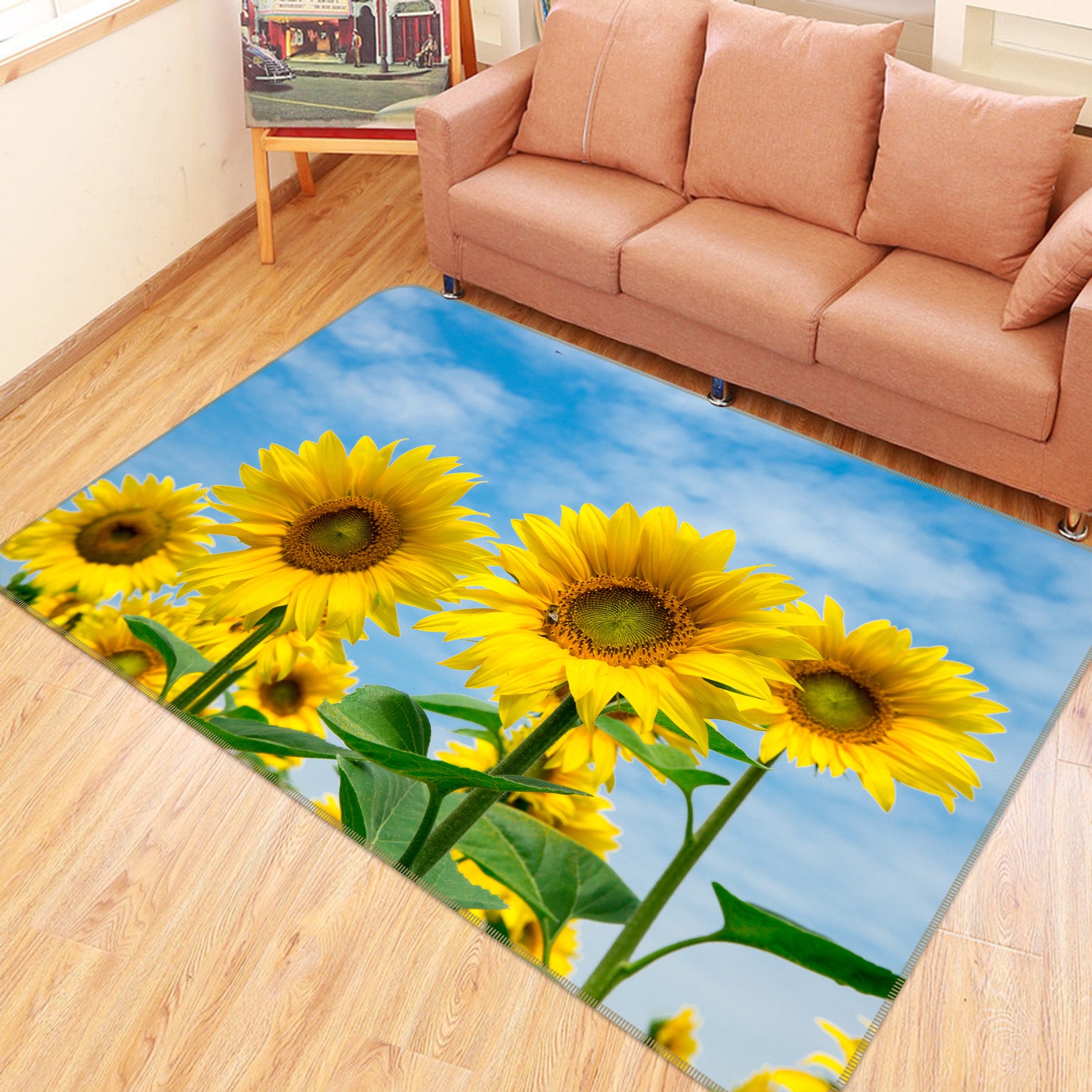 3D Sunflower 29175 Non Slip Rug Mat